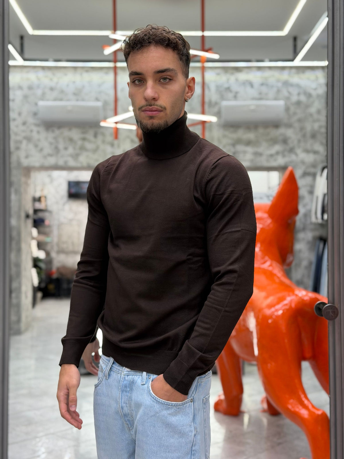 MAGLIA DOLCEVITA FINEZZA 12 IN MORBIDA VISCOSA - SLIM FIT MK20015-26.MOR