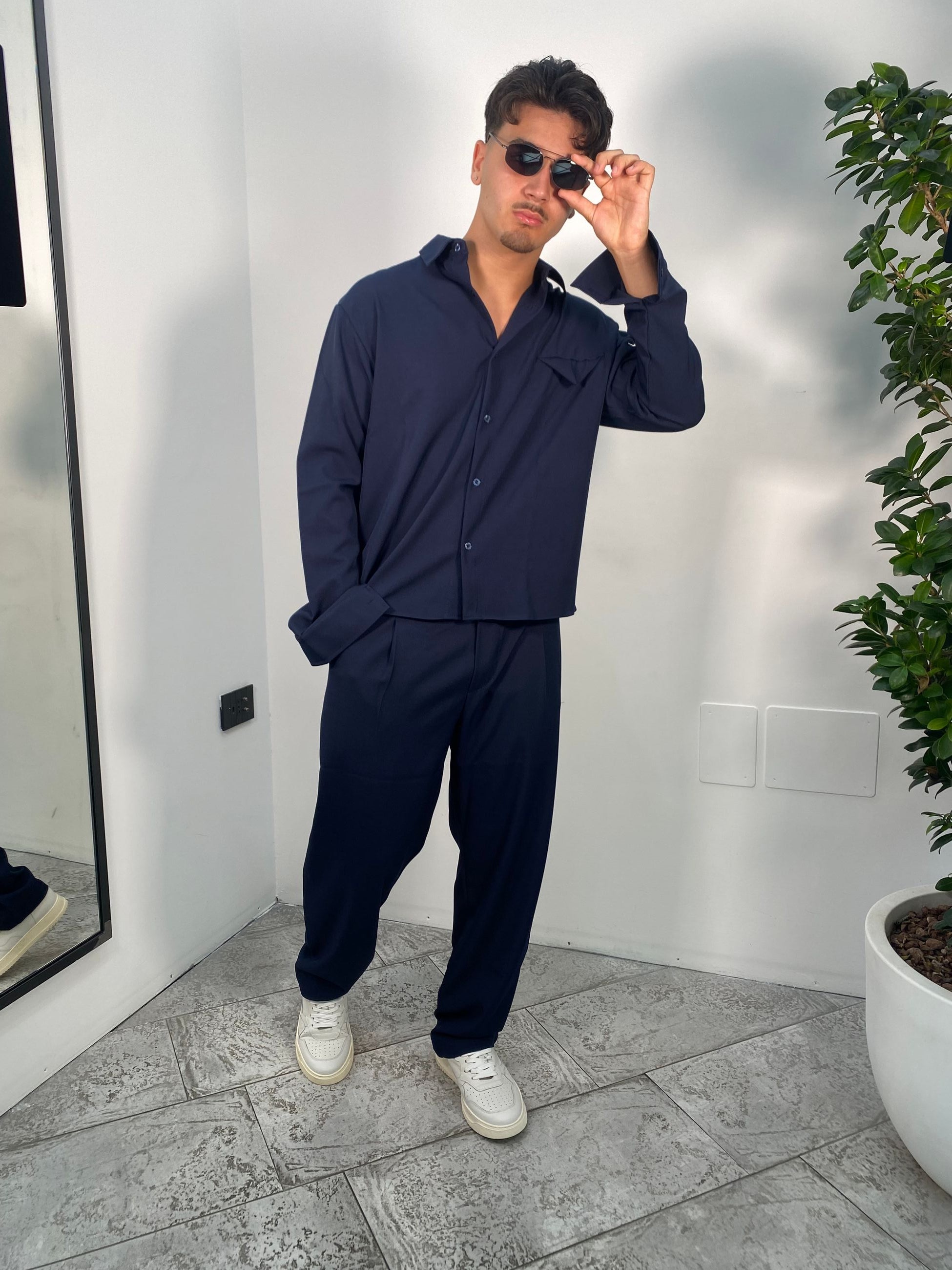 COORDINATO CAMICIA + PANTALONE - COMFORT FIT W181.BLU