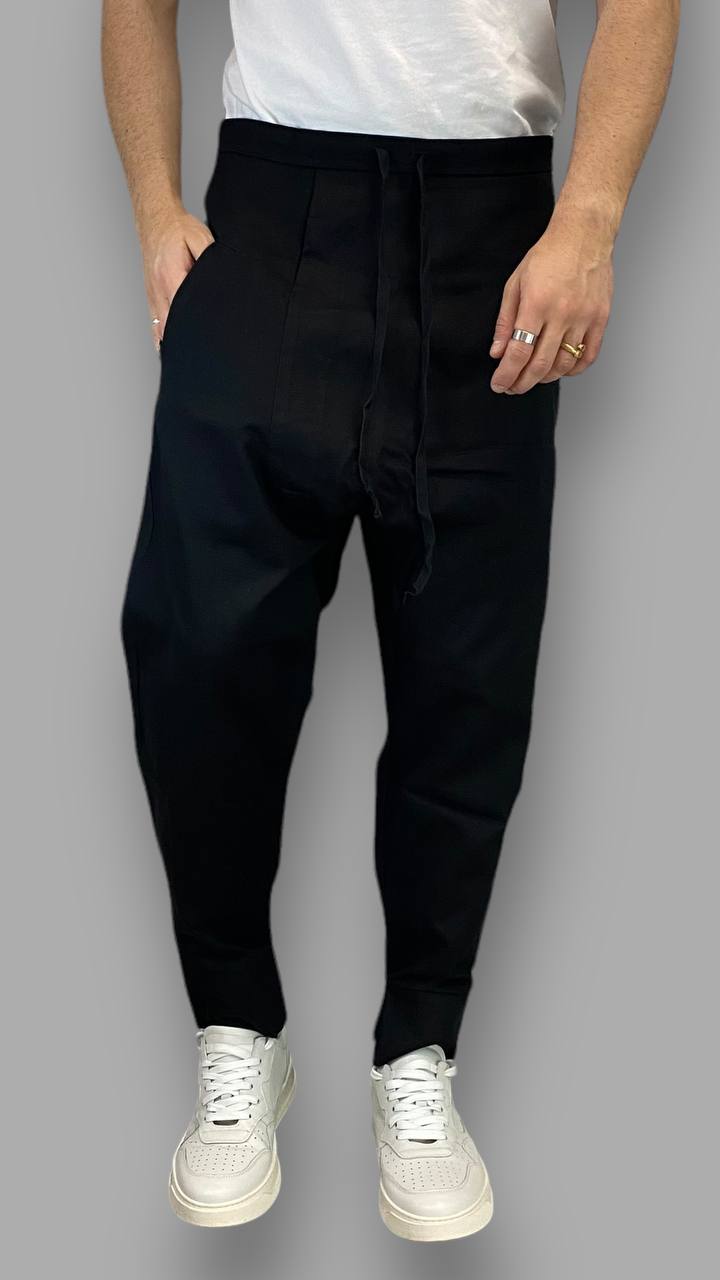 PANTALACCIO BAGGY CAVALLO BASSO CON POLSINI ALLA CAVIGLIA - RELAXED FIT