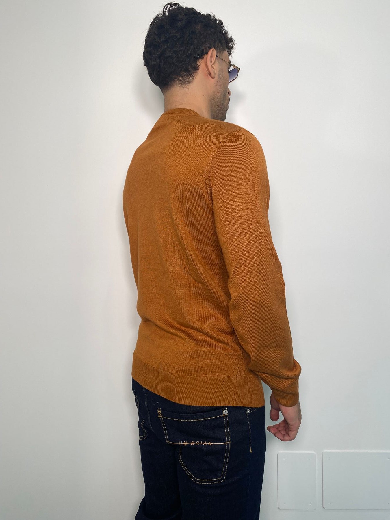 MAGLIA GIROCOLLO BASIC IN MISTO VISCOSA CON TRAMA - REGULAR FIT
