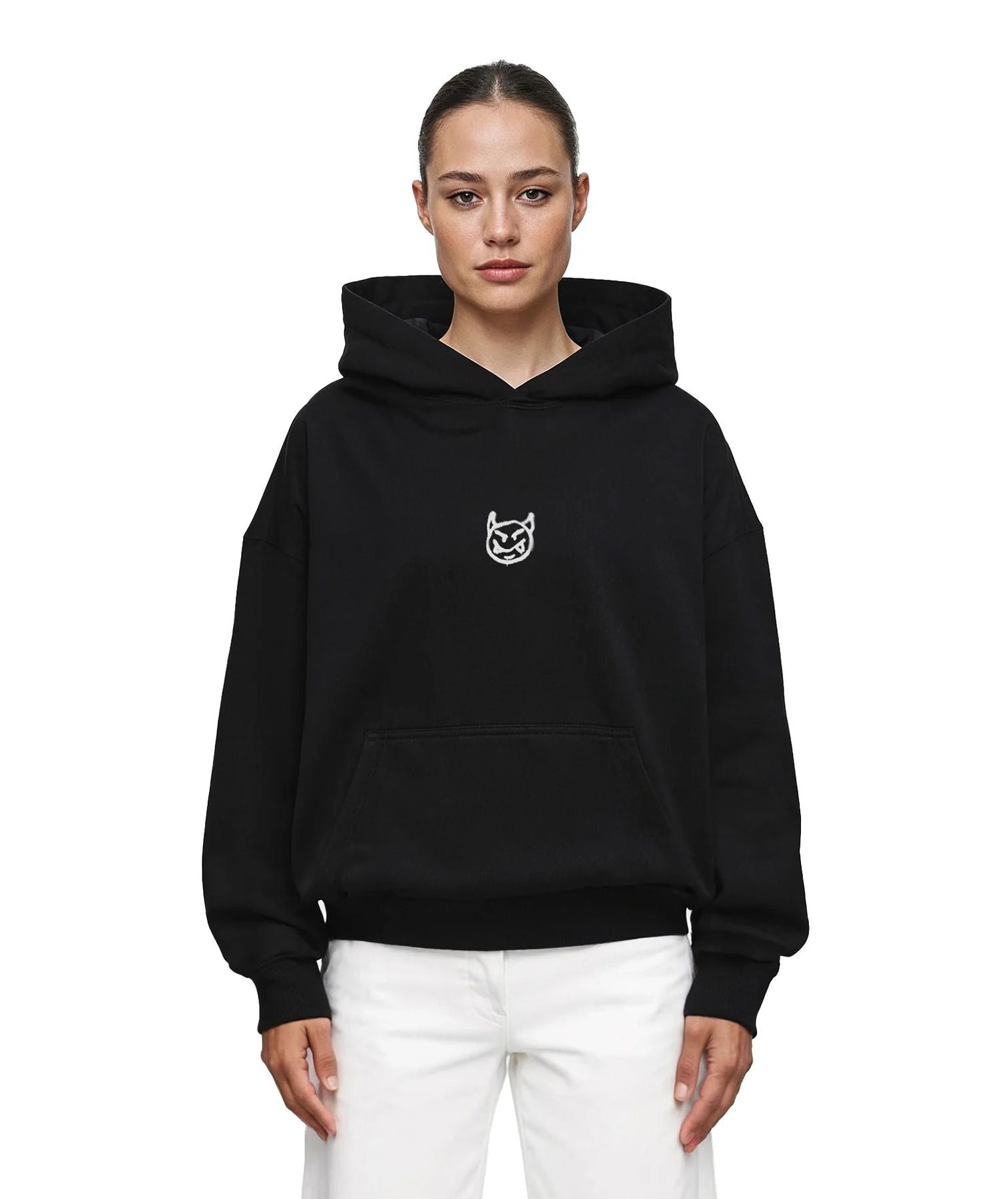 FELPA UNISEX CON CAPPUCCIO DEVIL THE KISS OF THE NIGHT - RELAXED FIT
