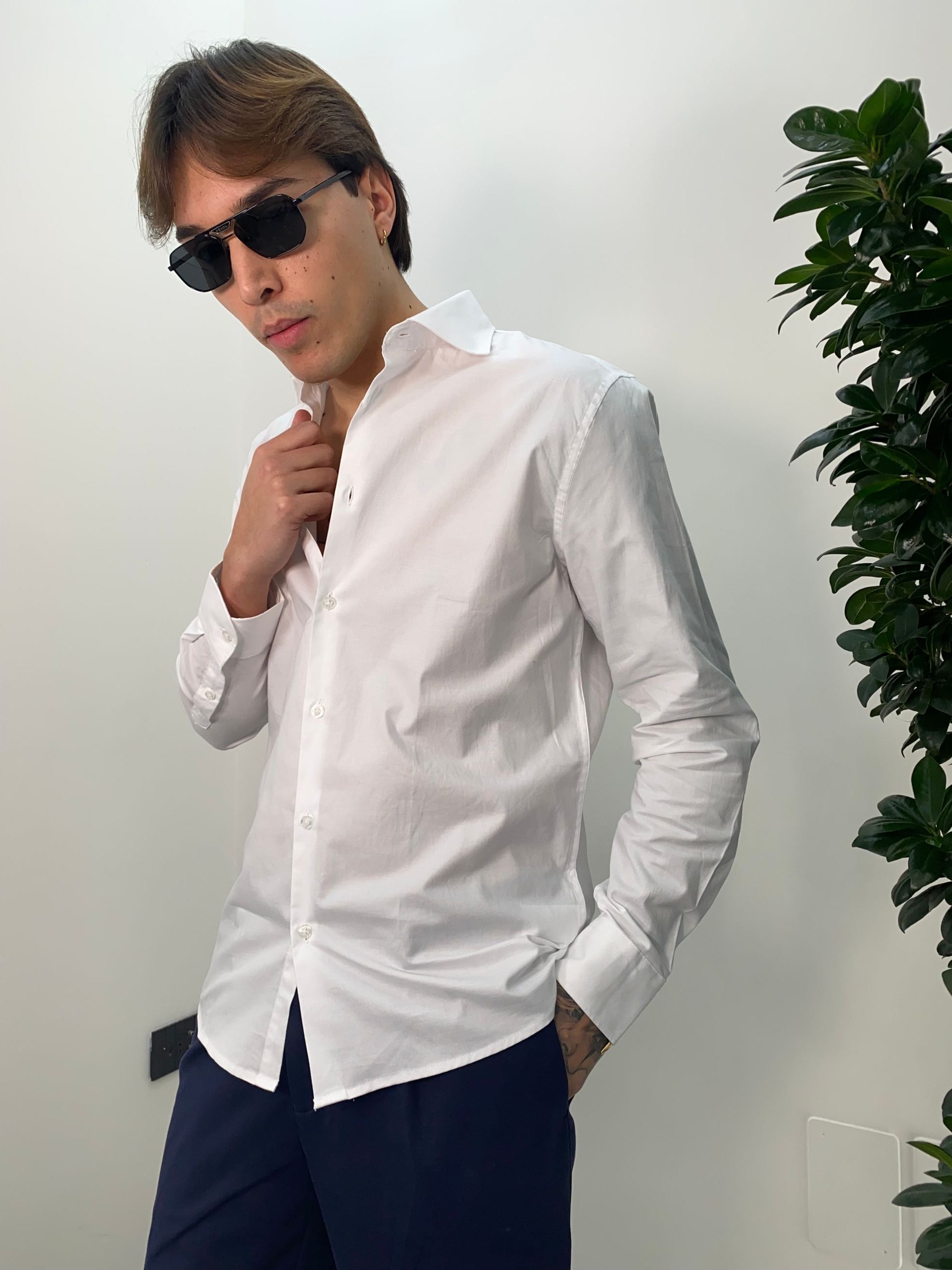 CAMICIA MANICA LUNGA IN 100% COTONE FINE QUALITY - REGULAR FIT CC002SS.BIA