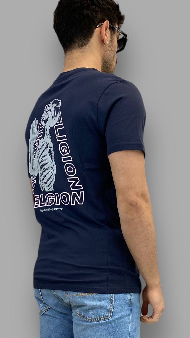 T-SHIRT STAMPA SCHELETRO SUL RETRO - REGULAR FIT