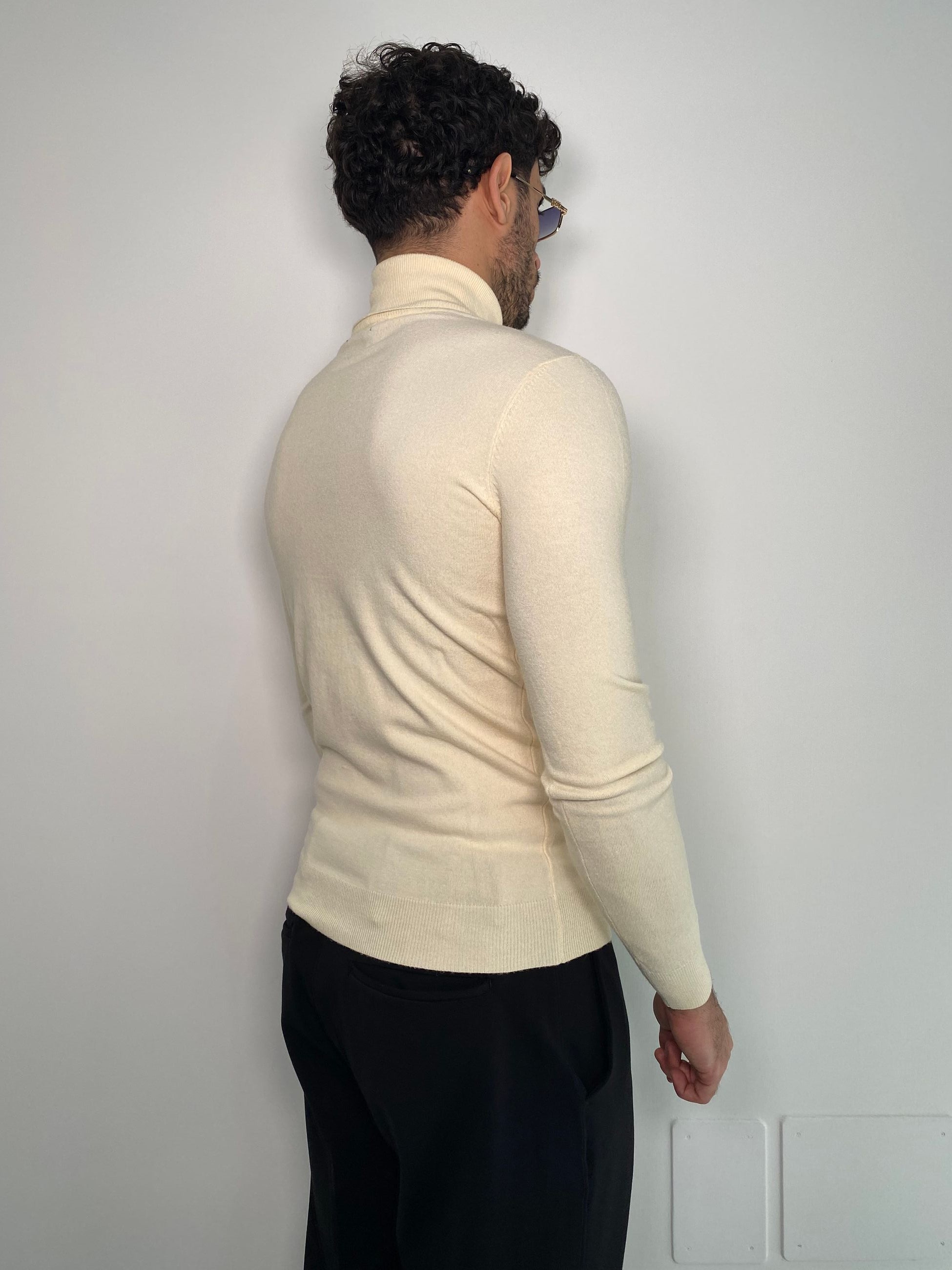 MAGLIA DOLCEVITA BASIC IN MISTO VISCOSA - SLIM FIT