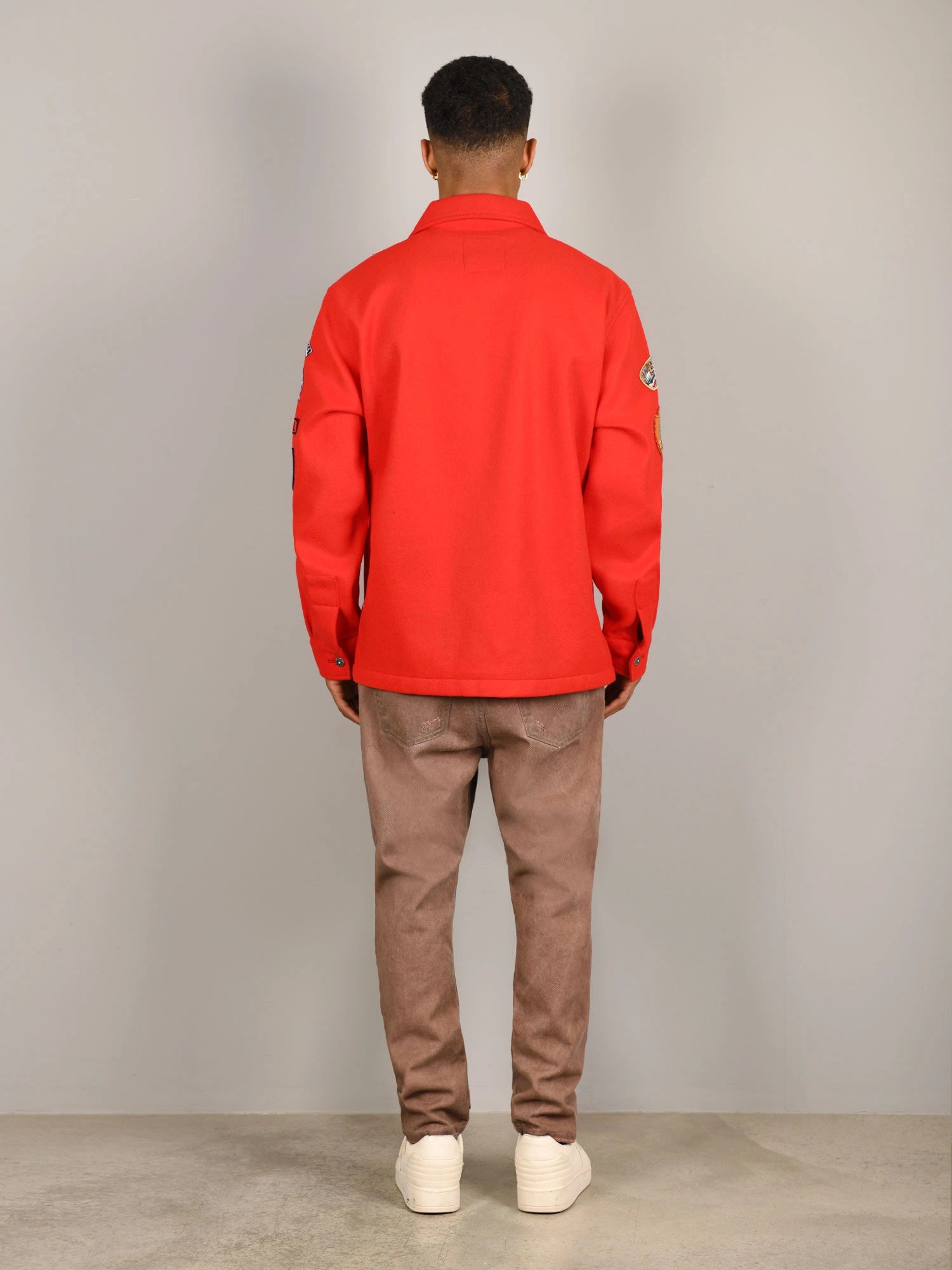 OVERSHIRT BOY SCOUT IN FIBRE RIGENERATE CON COLLETTO CLASSICO E PATCH APPLICATE - RELAXED FIT M252306-126