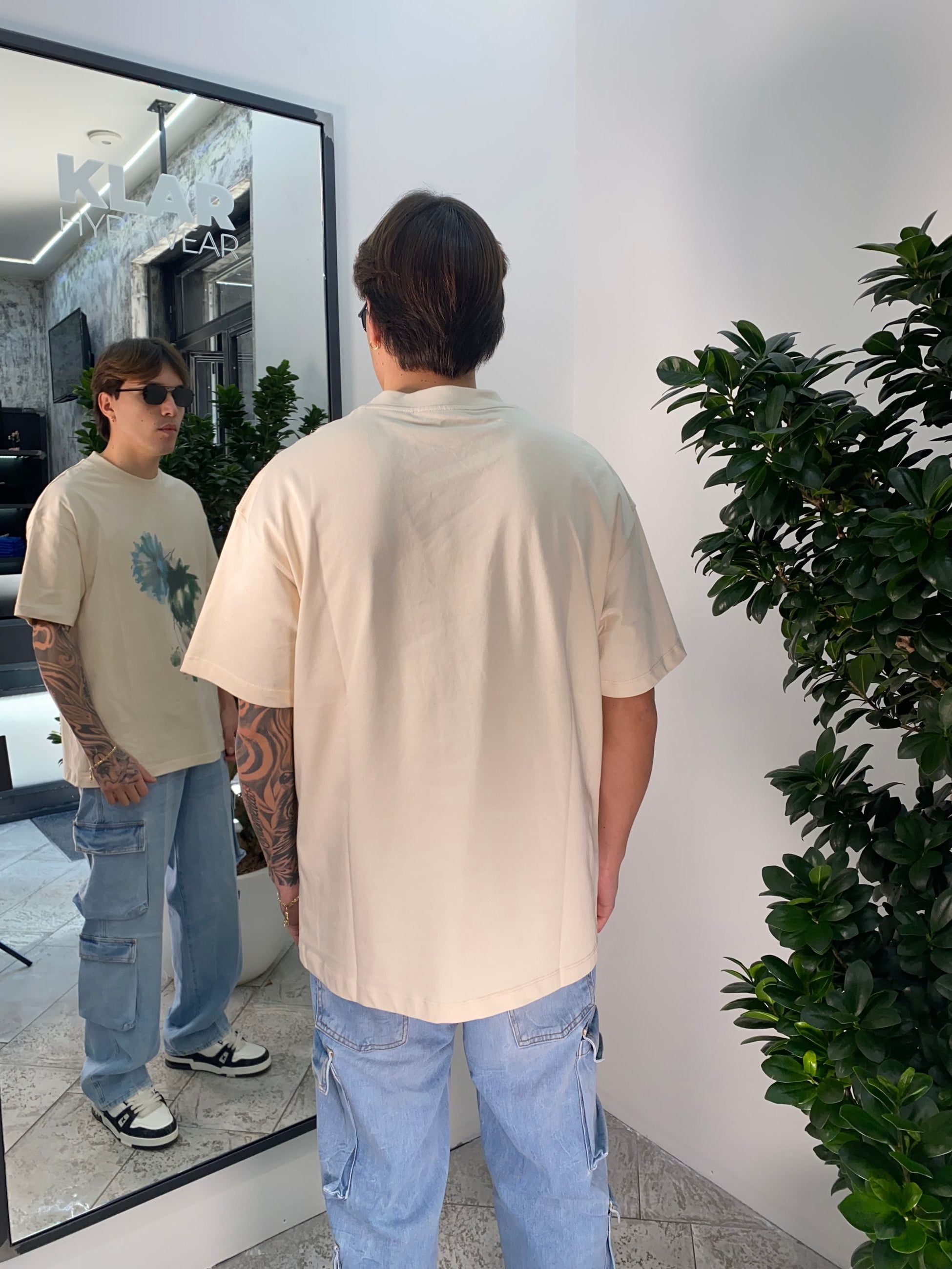 T-SHIRT OVERSIZE CON STAMPA IN 100% COTONE TS3323.PAN