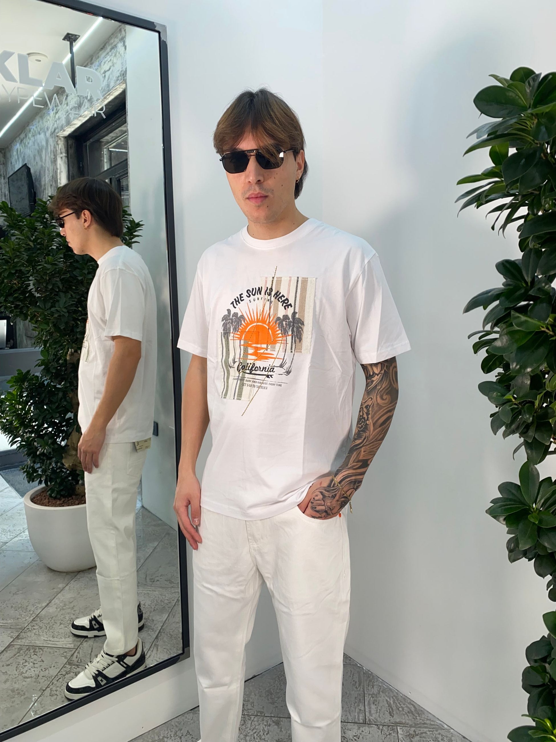 T-SHIRT IN 100% COTONE STAMPA CALIFORNIA - REGULAR FIT GL647W