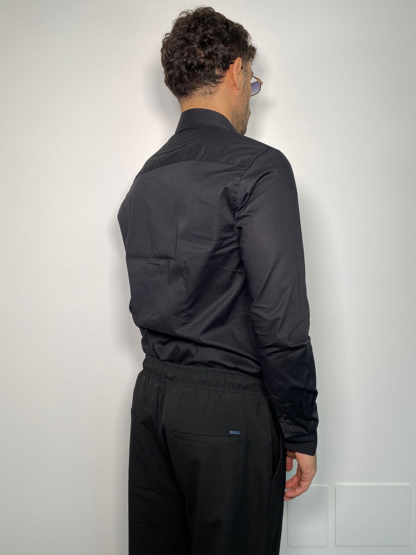 CAMICIA BASIC IN COTONE ELASTICIZZATO - SLIM FIT