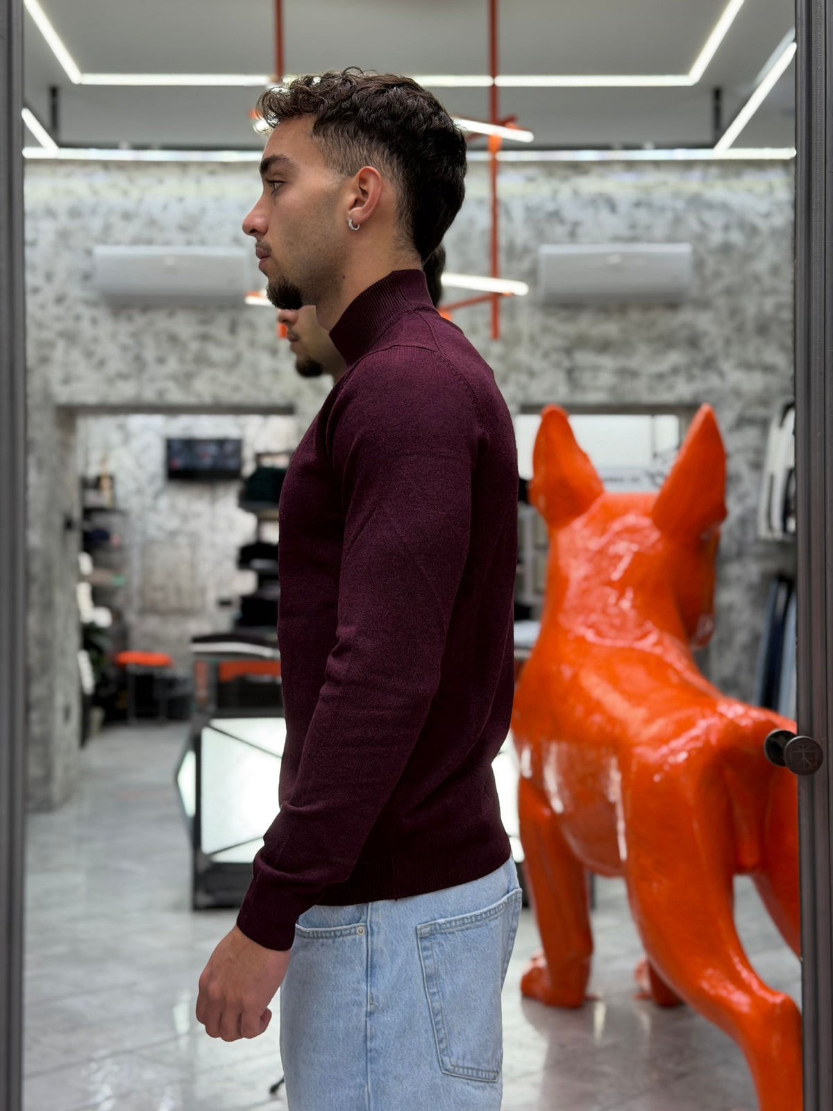 MAGLIA LUPETTO BASIC IN MORBIDA VISCOSA - REGULAR FIT MI3333SS.BOR