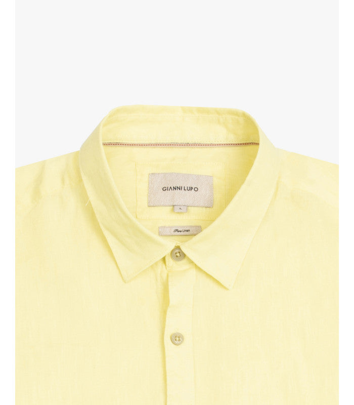 CAMICIA IN 100% PURO LINO COLLO ALL'ITALIANA - REGULAR FIT GL7619S-S25.GIA