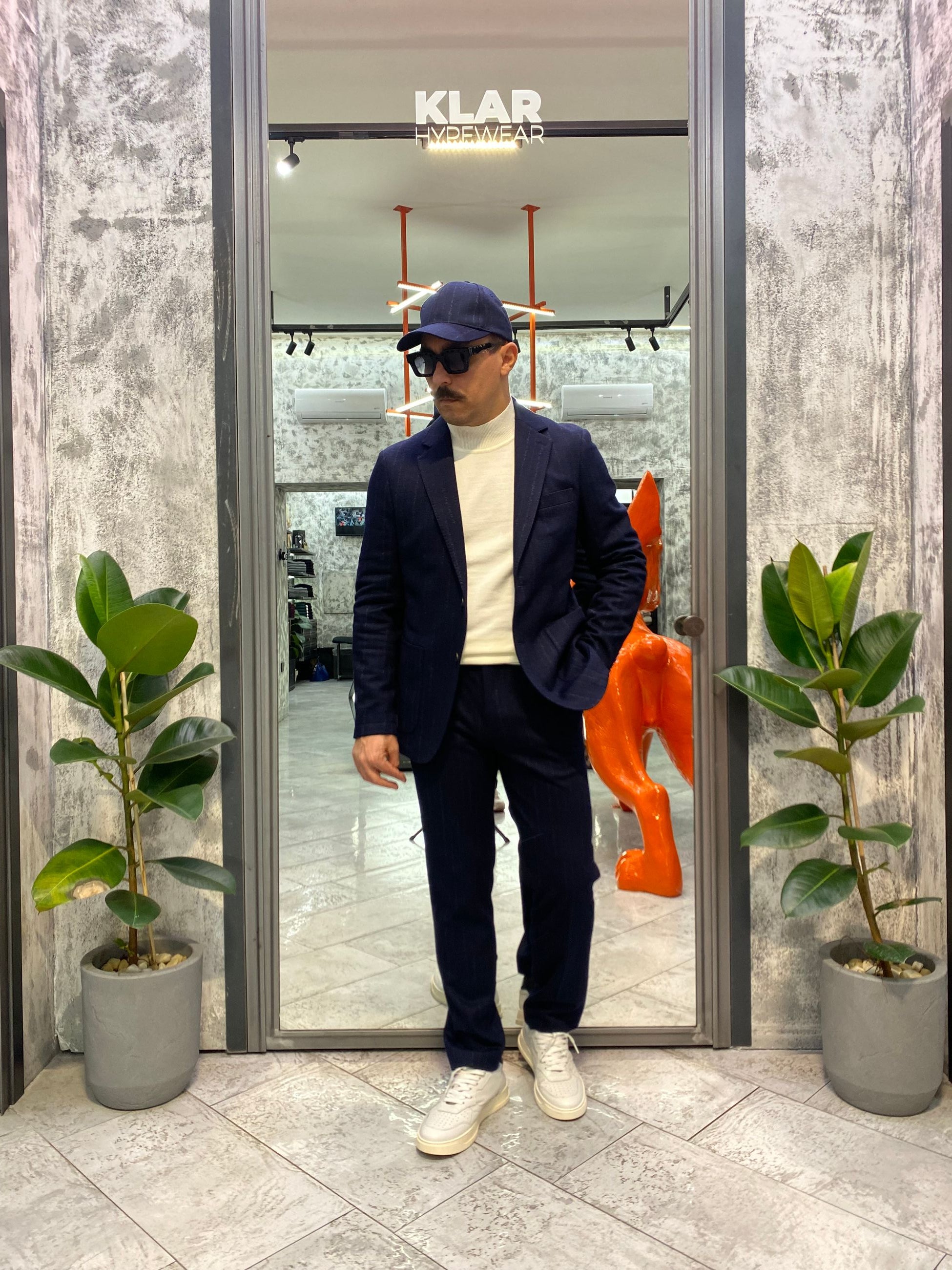 CAPPELLO BASEBALL GESSATO CAPI113SS.BLU