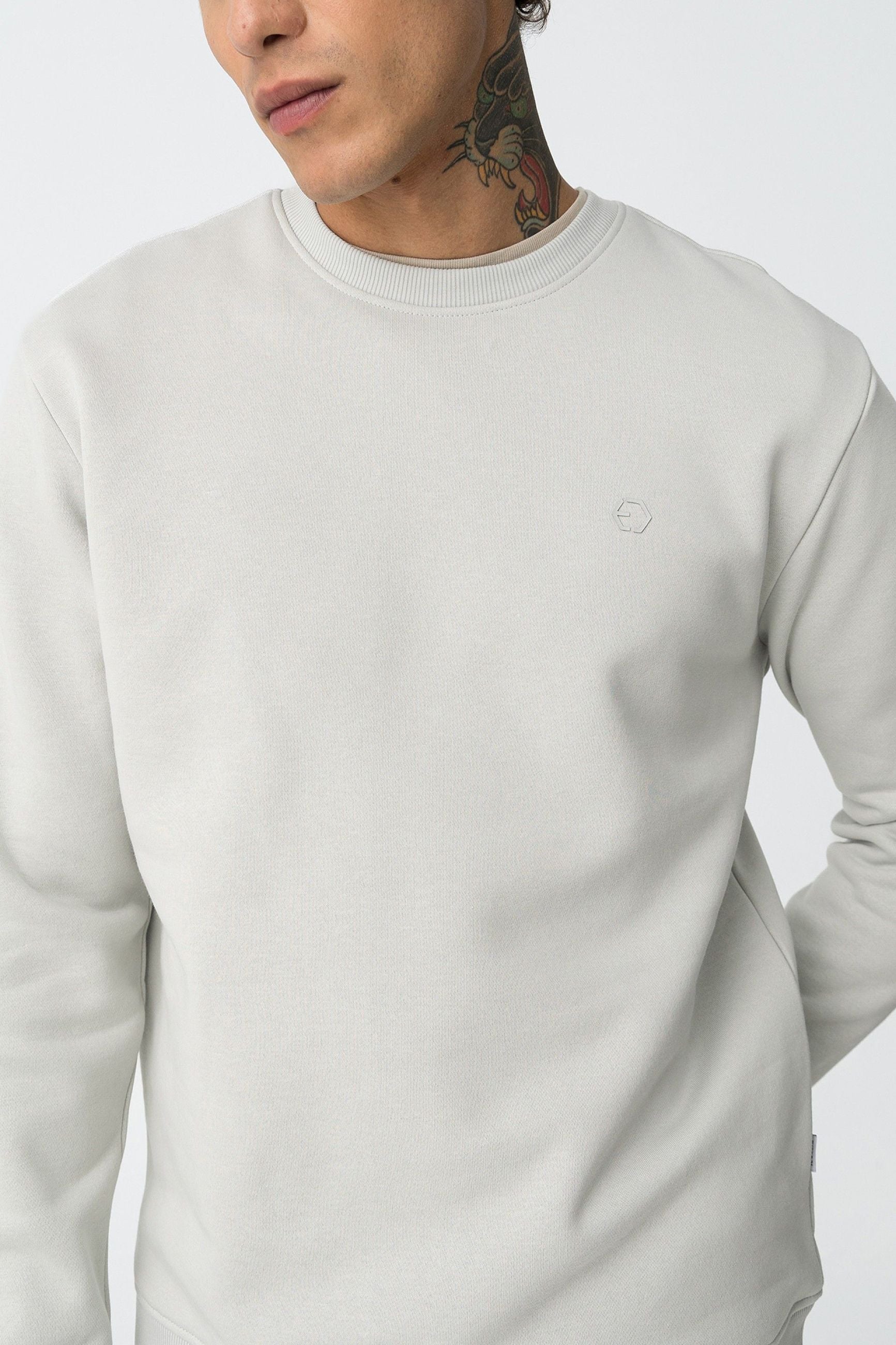 FELPA JAMIE BASIC GIROCOLLO CON LOGO LATO CUORE - REGULAR FIT 10061520.GHI