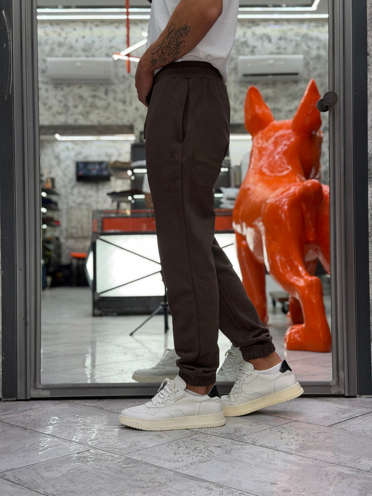 PANTALONE TUTA DA COMPLETO CON ELASTICO IN VITA E AL FONDO - REGULAR FIT GL2245F-F26.COF