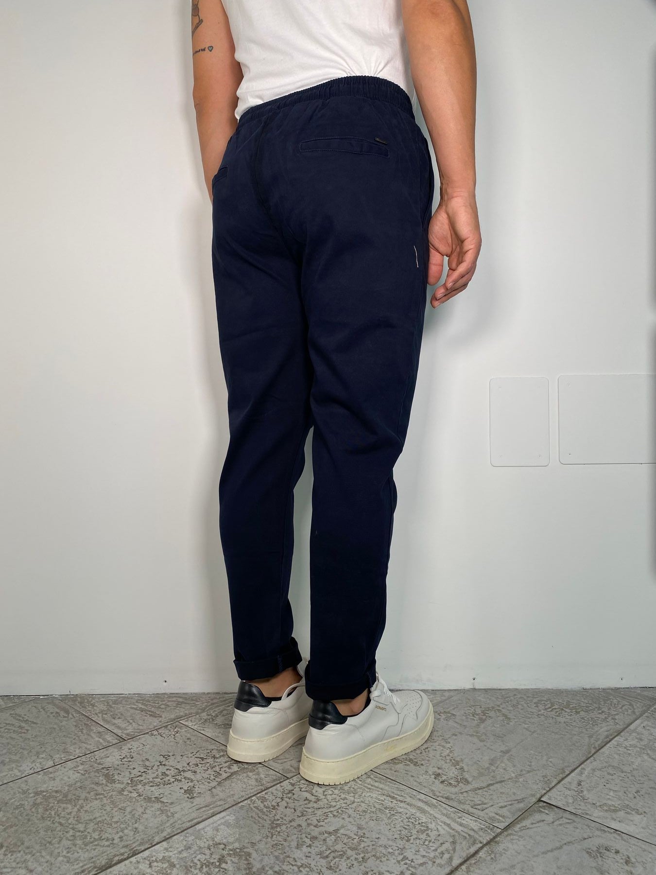 PANTALACCIO LEONARD IN CALDO COTONE ELASTICIZZATO CON ACCESSORIO CATENA REMOVIBILE - REGULAR FIT