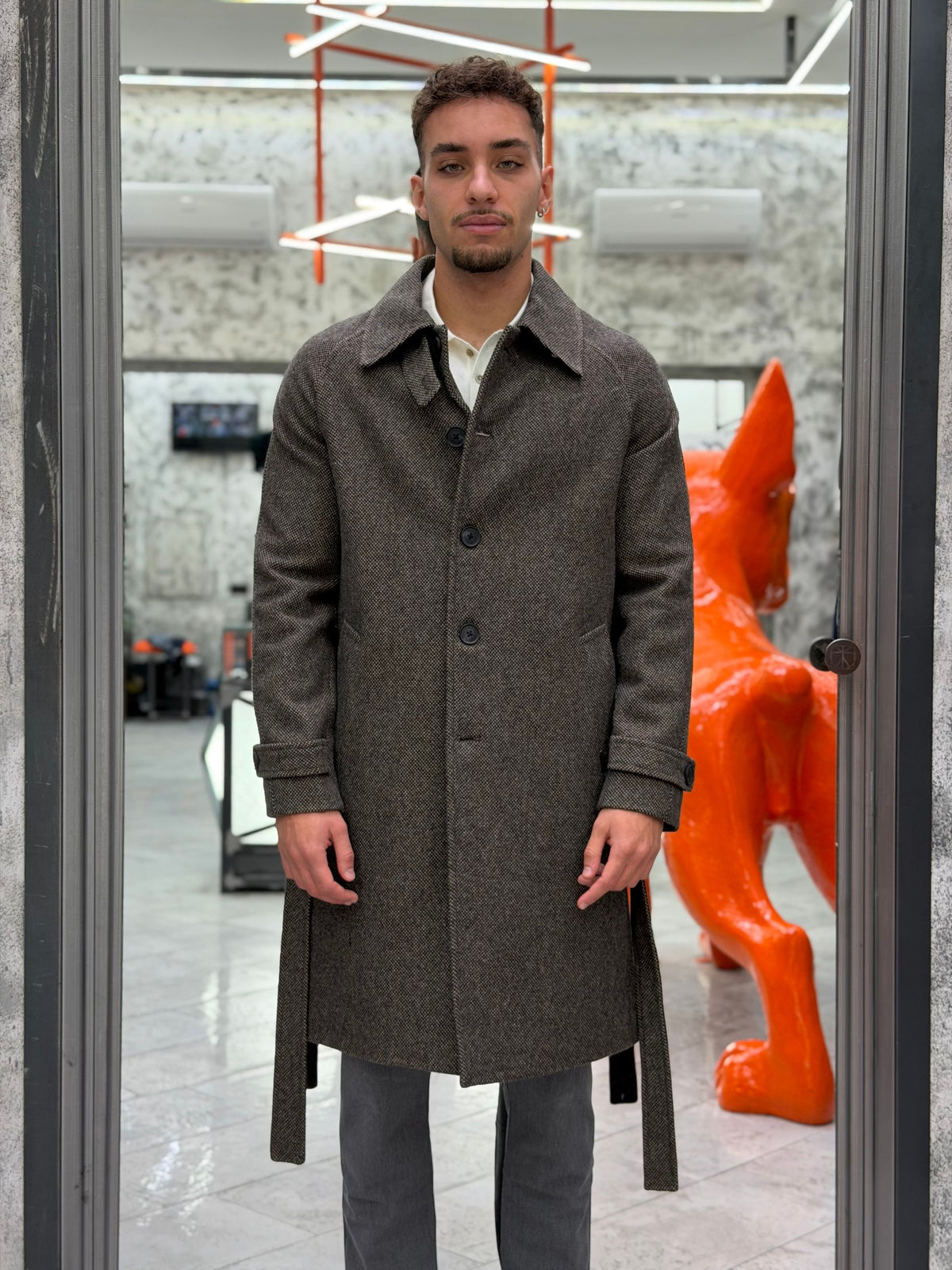 CAPPOTTO MONOPETTO CON TASCHE A FILO - REGULAR FIT GL3019TR.COF
