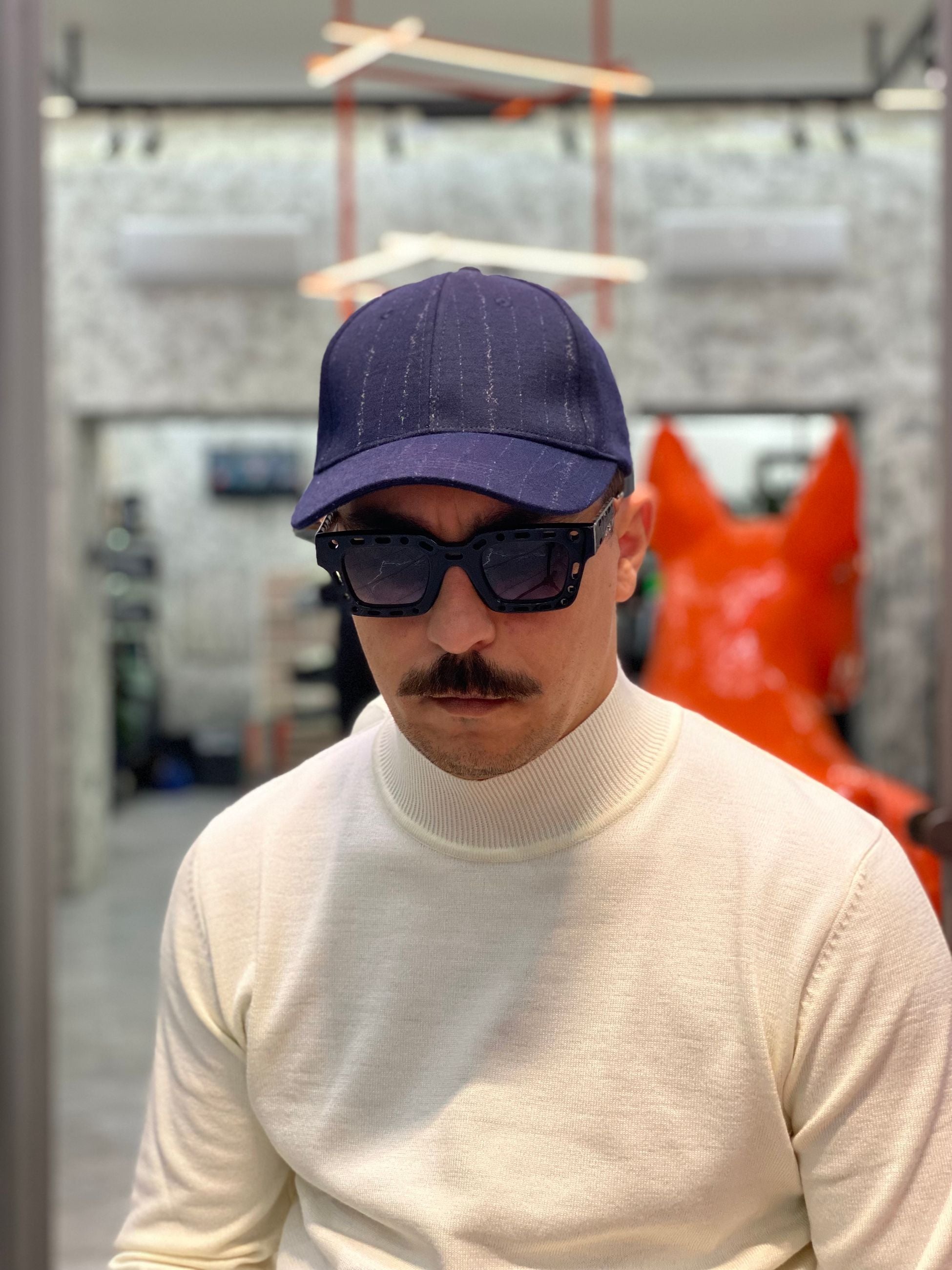 CAPPELLO BASEBALL GESSATO CAPI113SS.BLU