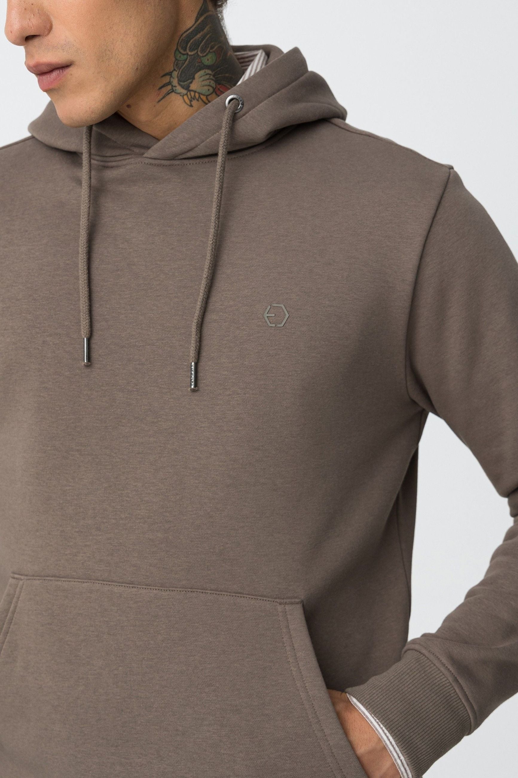 FELPA JAMESON BASIC CON CAPPUCCIO E LATO CUORE - REGULAR FIT 10061519.CAS