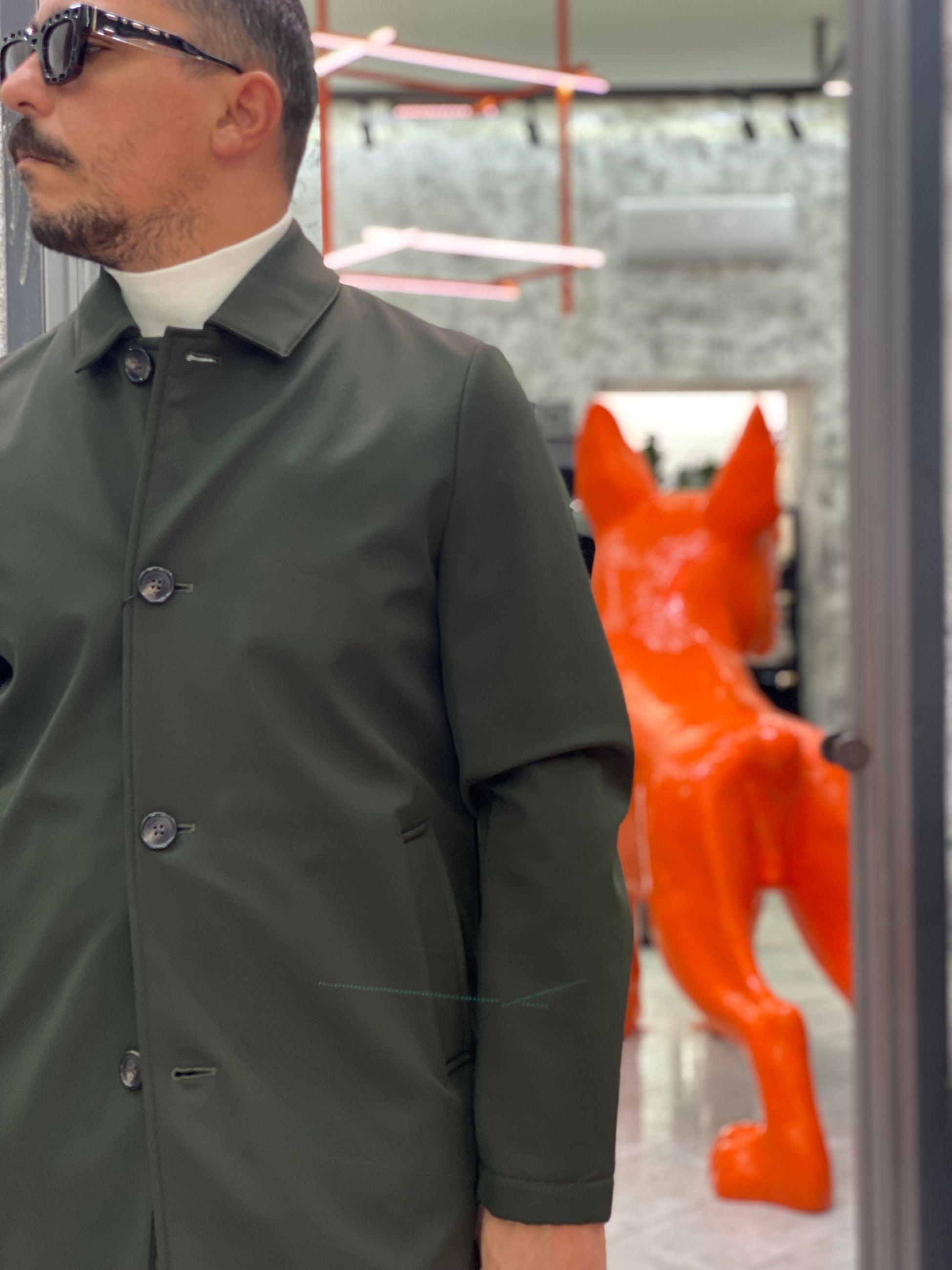 TRENCH IN TESSUTO SOFTSHELL ED INTERNO IN PILE - REGULAR FIT MK9940063.VMIL