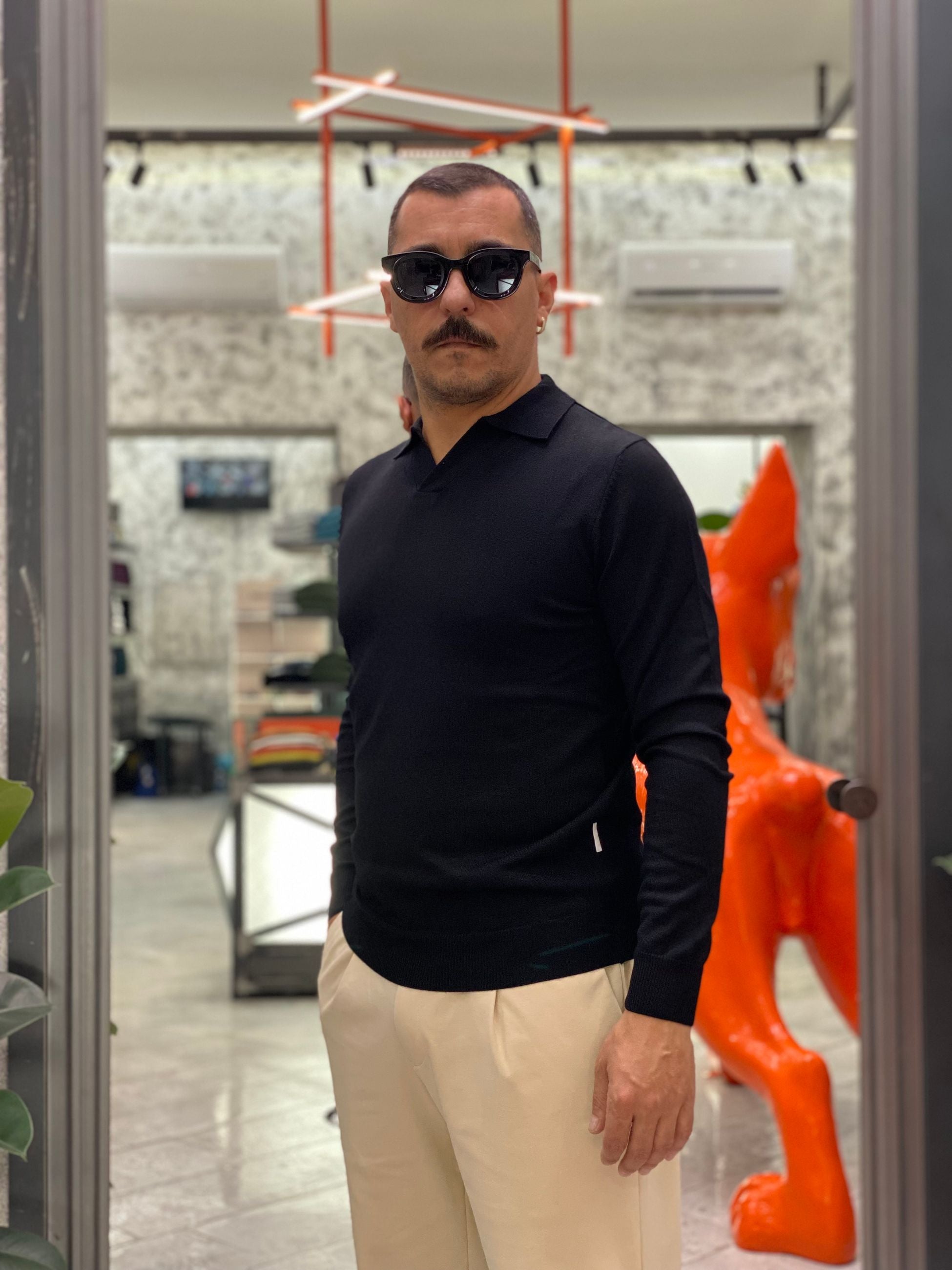 POLO DERBY MANICA LUNGA IN MORBIDA VISCOSA - REGULAR FIT MI3143SS.NER