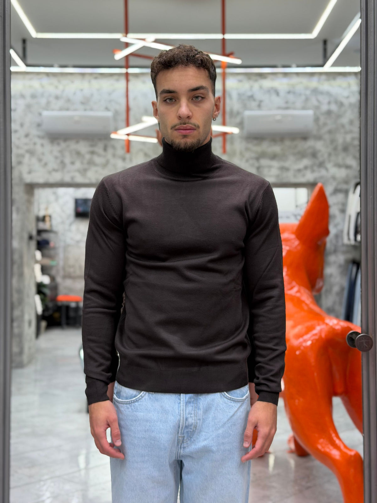 MAGLIA DOLCEVITA BASIC IN MORBIDA VISCOSA - REGULAR FIT MI3332SS.MOR
