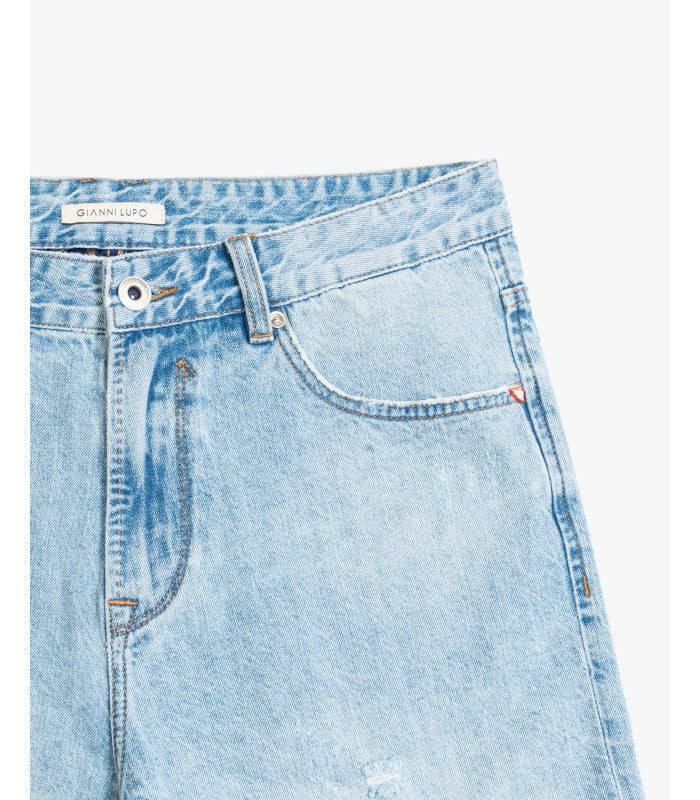 BERMUDA JACK IN JEANS CON MICRO ABRASIONI - REGULAR FIT GL6333Q