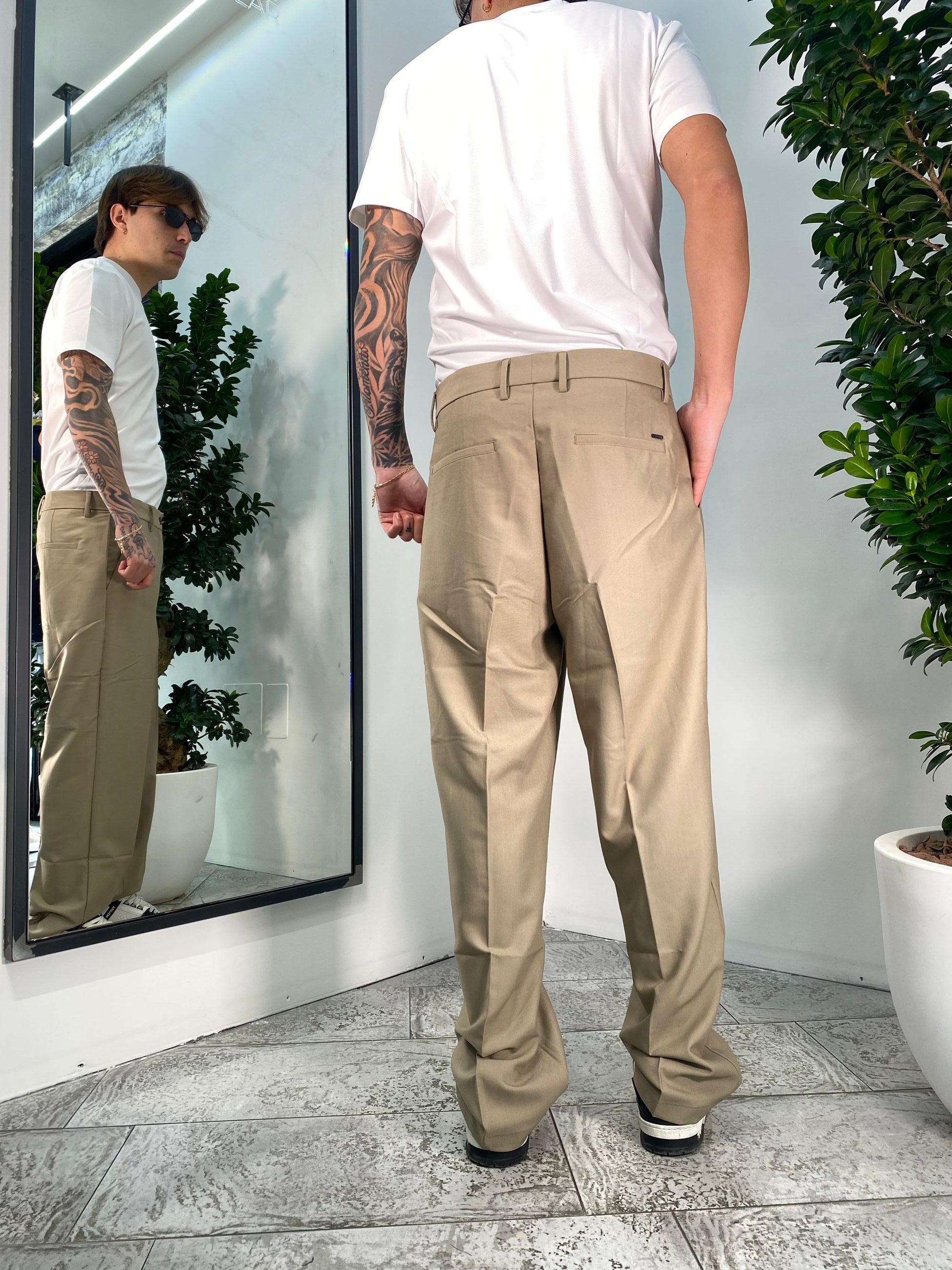 PANTALONI OLIVER TASCA AMERICA WIDE LEG - RELAXED FIT GL5163BD.BEI