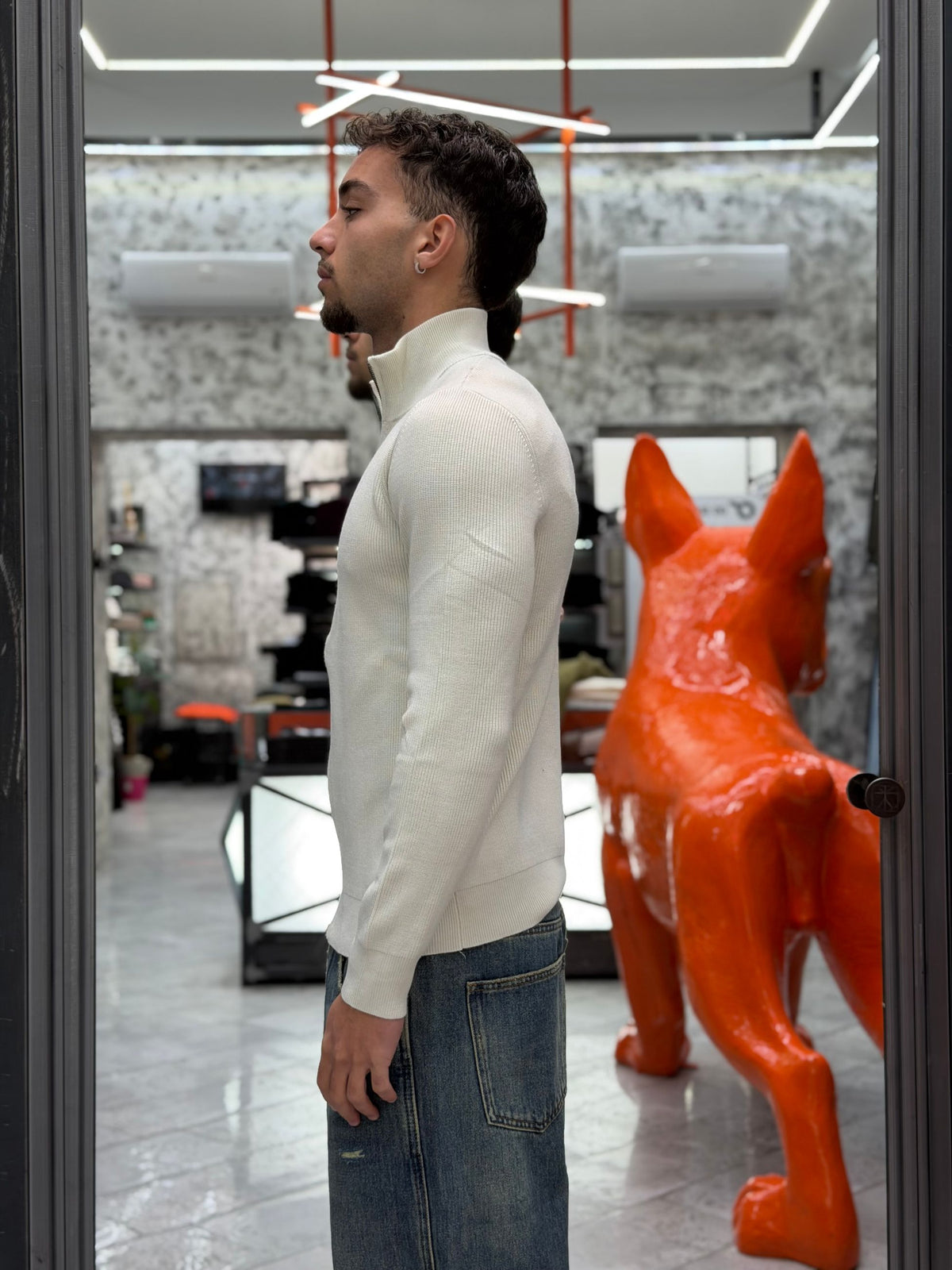 MAGLIA FULL ZIP A COSTA INGLESE IN MISTO VISCOSA - REGULAR FIT GL35152GZ-F26.PAN