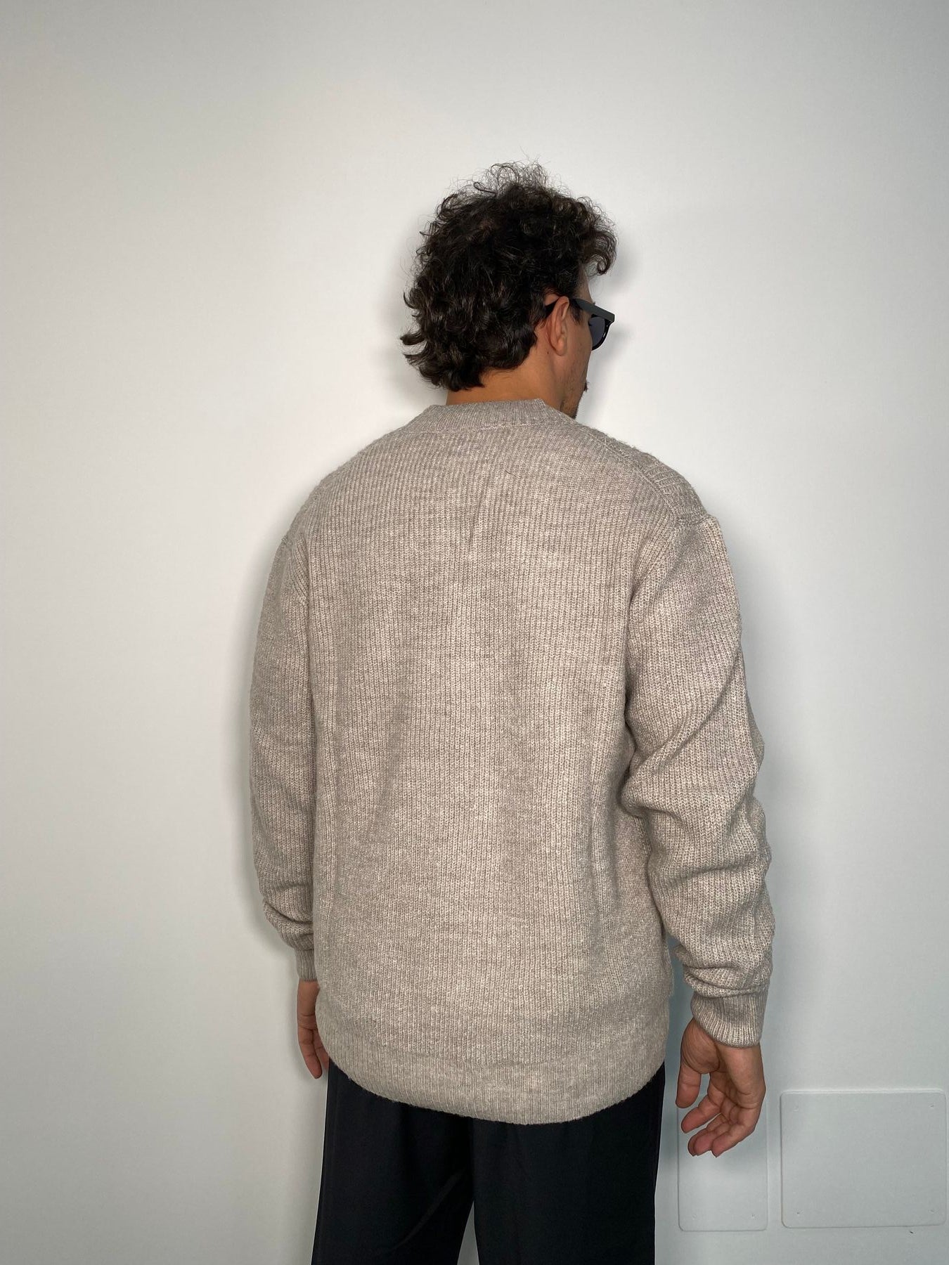 CARDIGAN IN MICRO TRAMA - REGULAR FIT