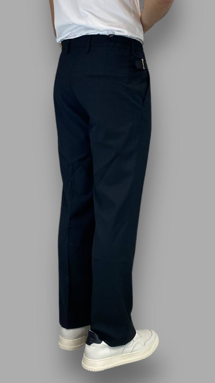 PANTALONE FONDO AMPIO CON COULISSE SUI FIANCHI CINTURINI REGOLABILI - REGULAR FIT
