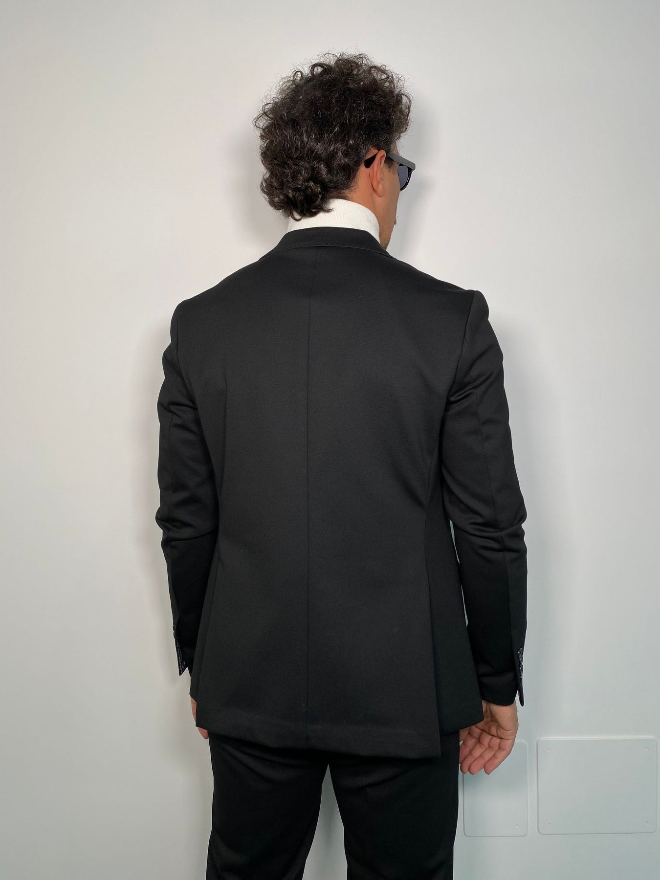 GIACCA DA COMPLETO MONOPETTO IN TESSUTO PUNTO MILANO ELASTICIZZATO - REGULAR FIT