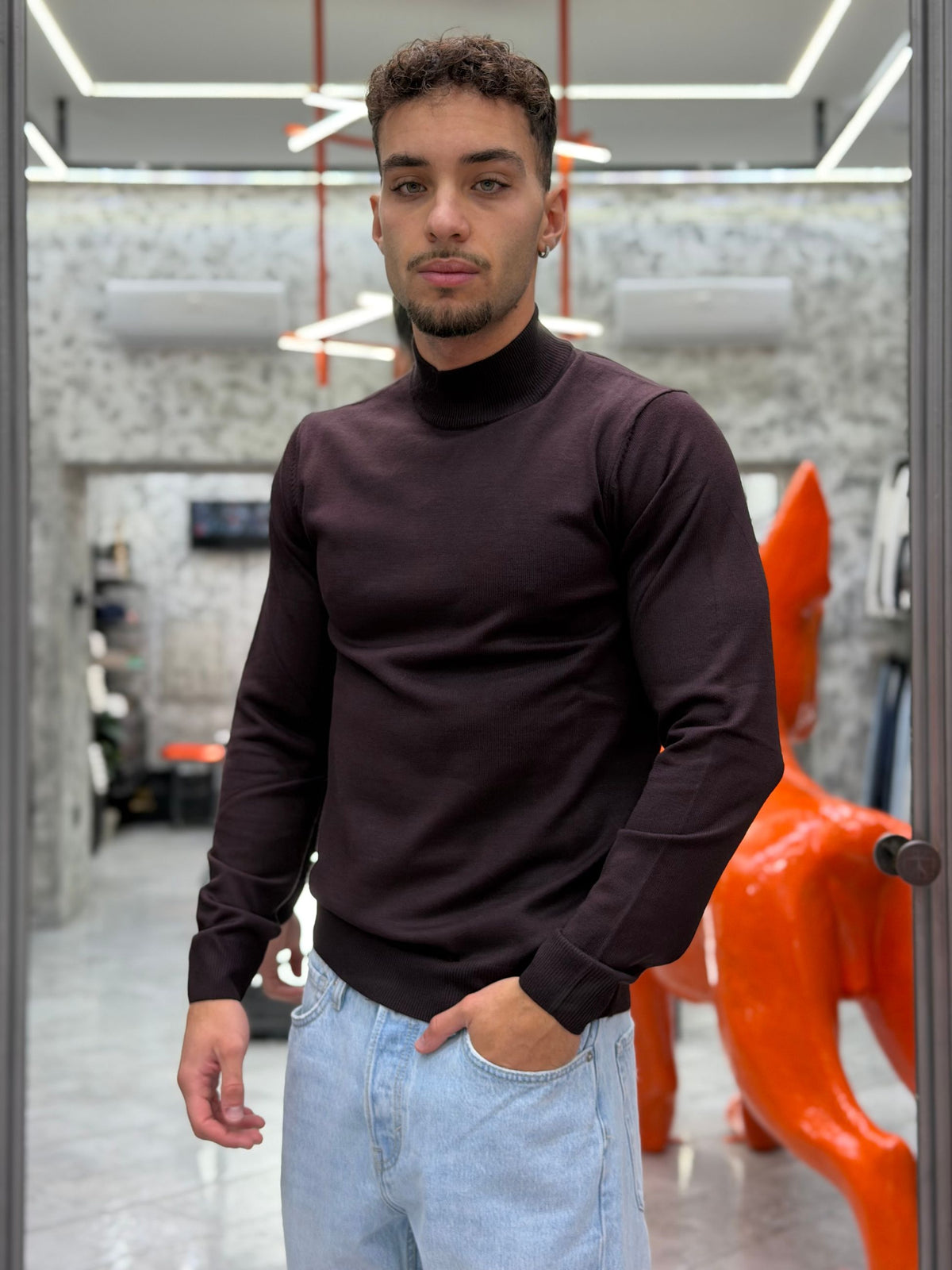 MAGLIA LUPETTO BASIC IN MORBIDA VISCOSA - REGULAR FIT MI3333SS.MEL