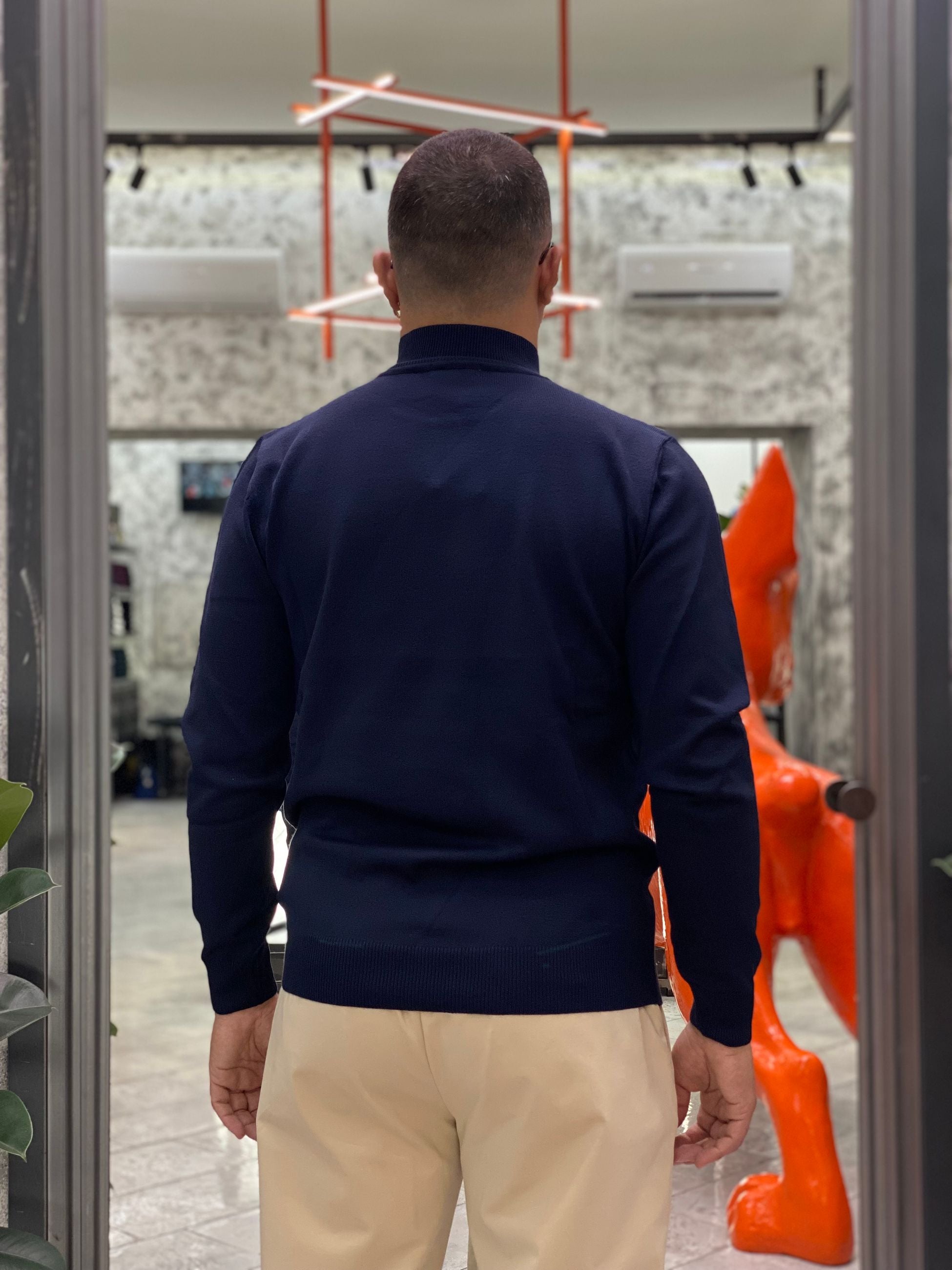 MAGLIA LUPETTO IN MORBIDA VISCOSA - REGULAR FIT MI3059SS.BLU