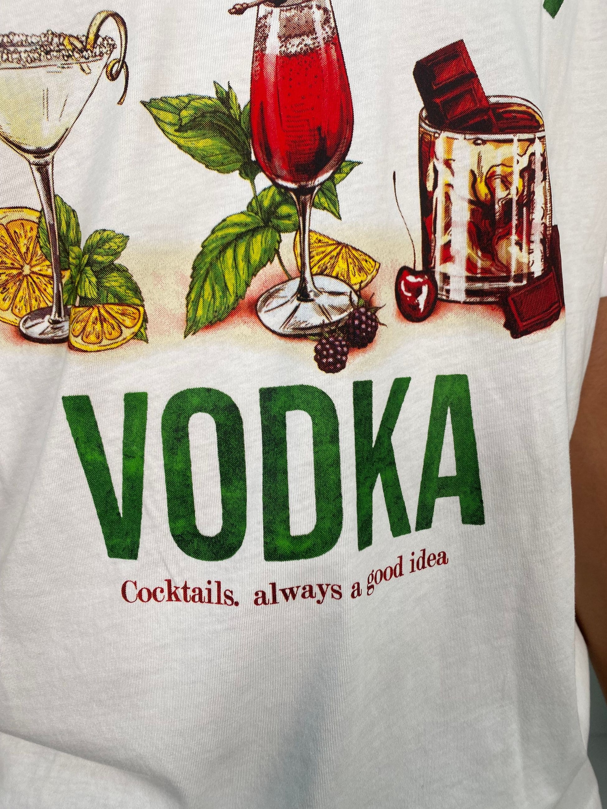 T-SHIRT IN 100% COTONE PREMIUM STAMPA VODKA - REGULAR FIT 25S06TG