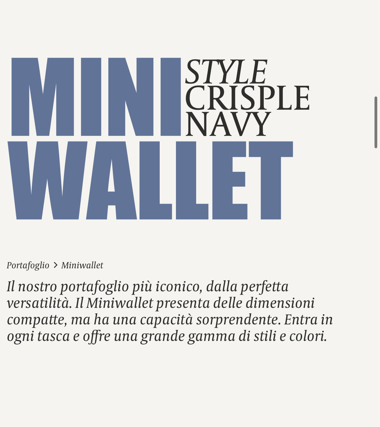 MINIWALLET PORTA CARTE E BANCONOTE IN PELLE STILE SAFFIANO MC-NAVY