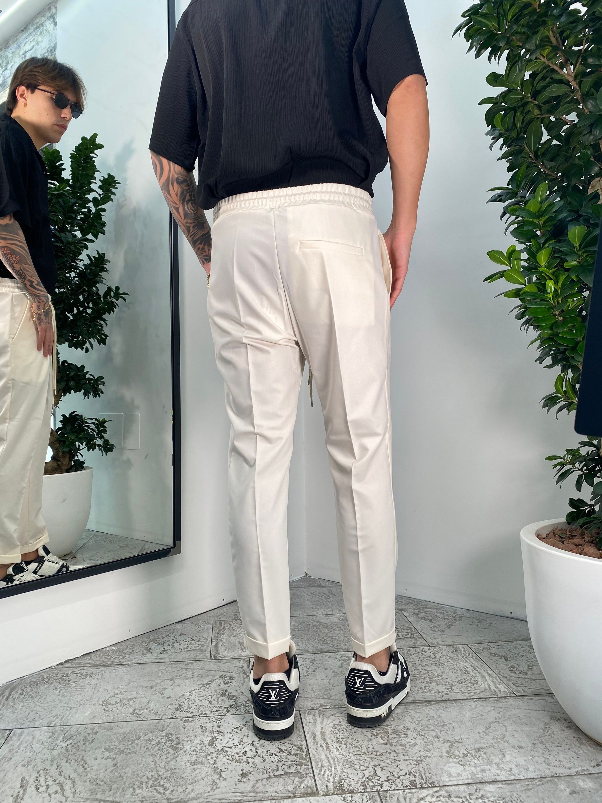 PANTALACCIO TASCA AMERICA CON RISVOLTO AL FONDO - REGULAR FIT FD253 - PA572.BUR