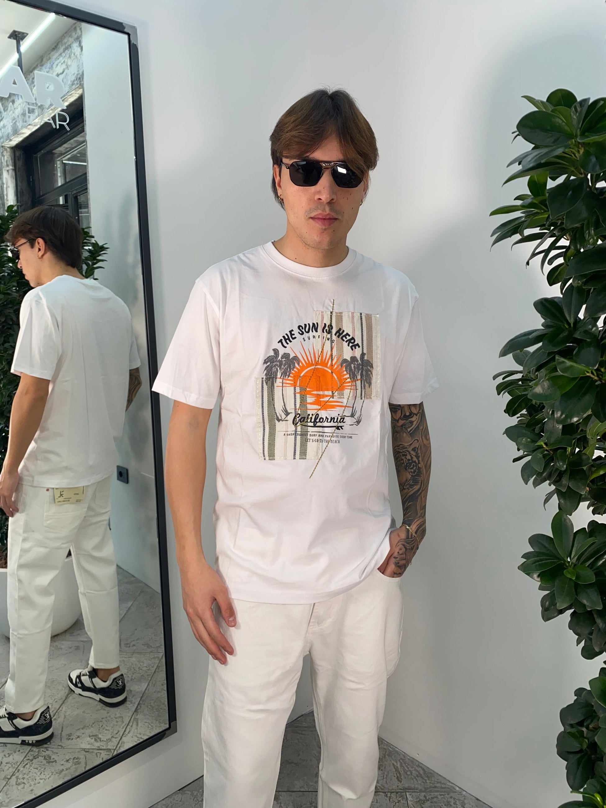 T-SHIRT IN 100% COTONE STAMPA CALIFORNIA - REGULAR FIT GL647W