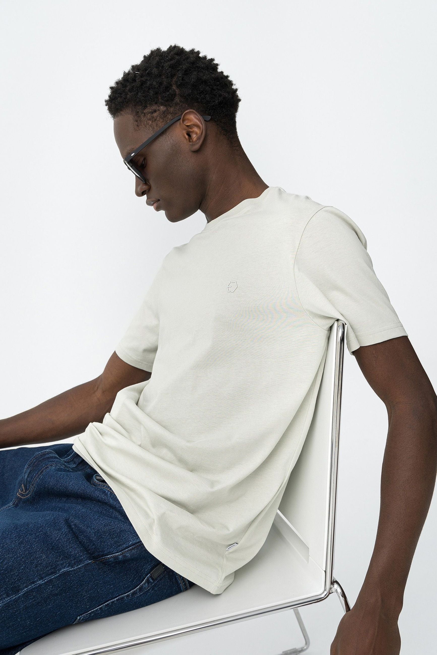 T-SHIRT BARTON BASIC IN 100% COTONE CON LOGO LATO CUORE - REGULAR FIT 10048304.PES