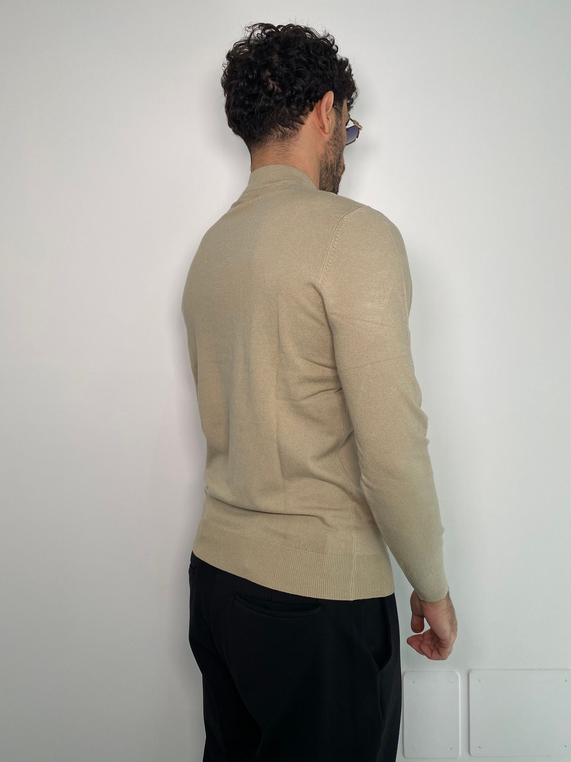 MAGLIA LUPETTO BASIC IN MISTO VISCOSA - SLIM FIT
