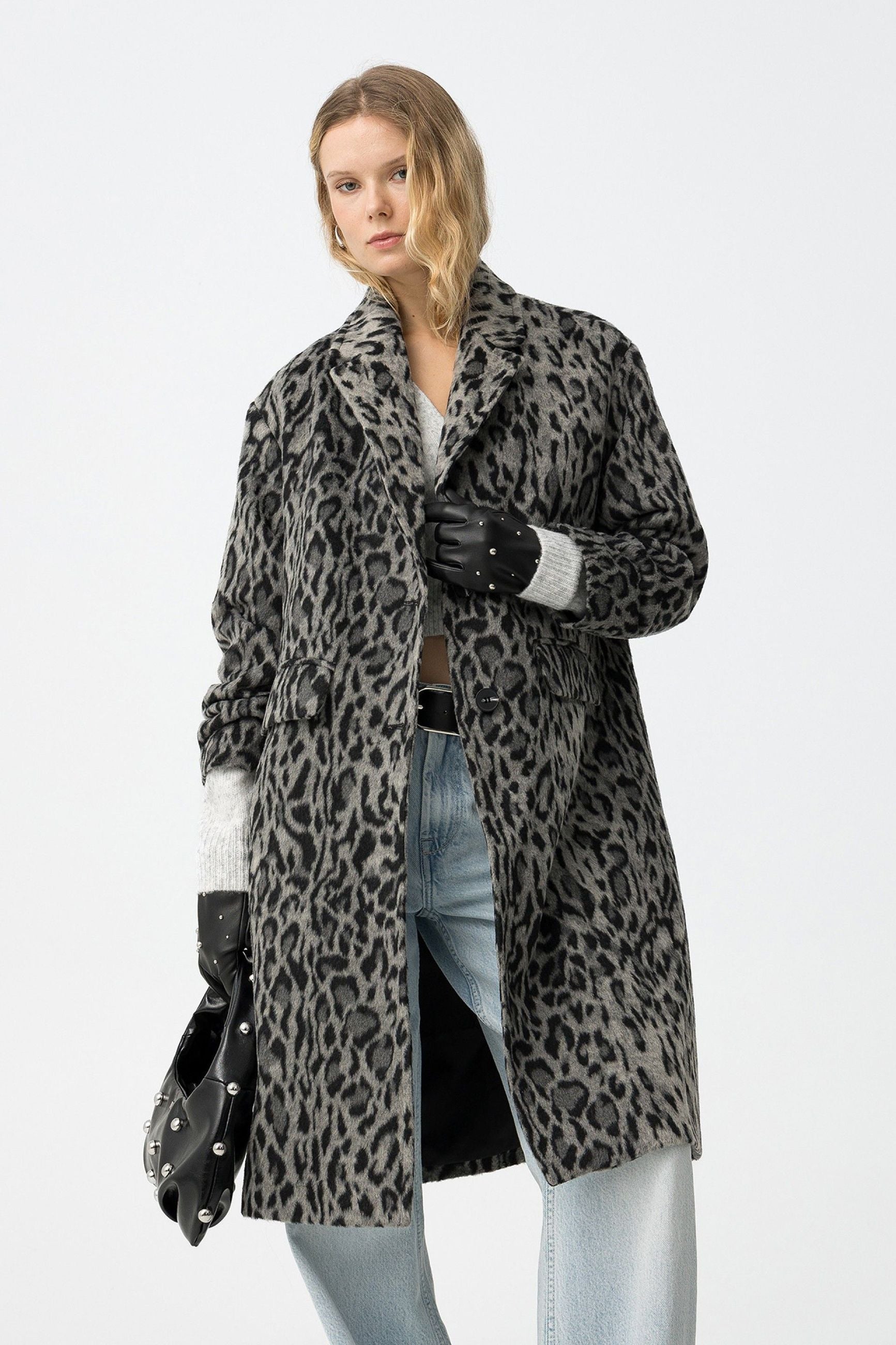 CAPPOTTO LUNGO XISTO IN FANTASIA LEOPARDATA - RELAXED FIT 10065979