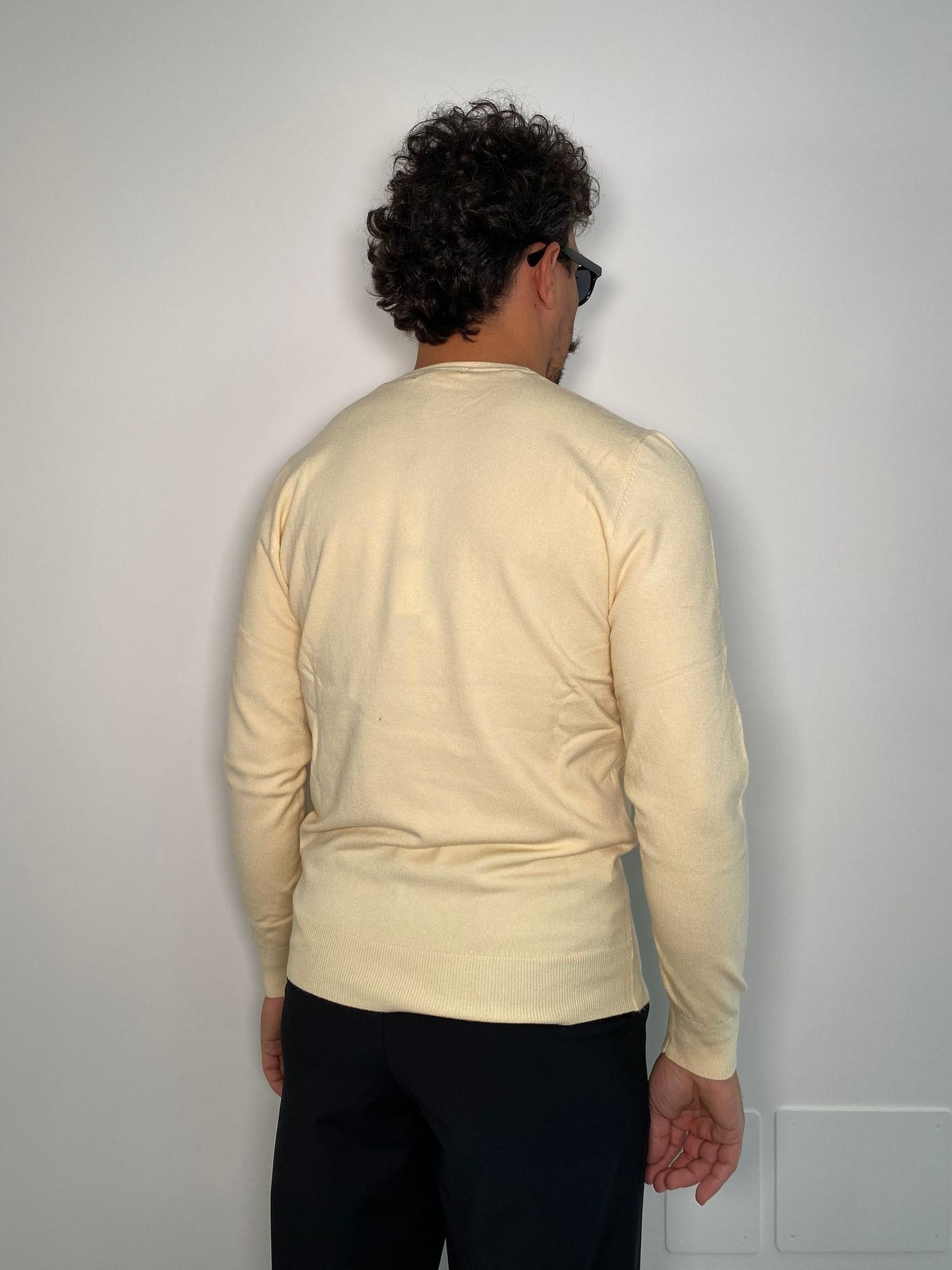 MAGLIA GIROCOLLO BASIC IN MISTO VISCOSA - SLIM FIT