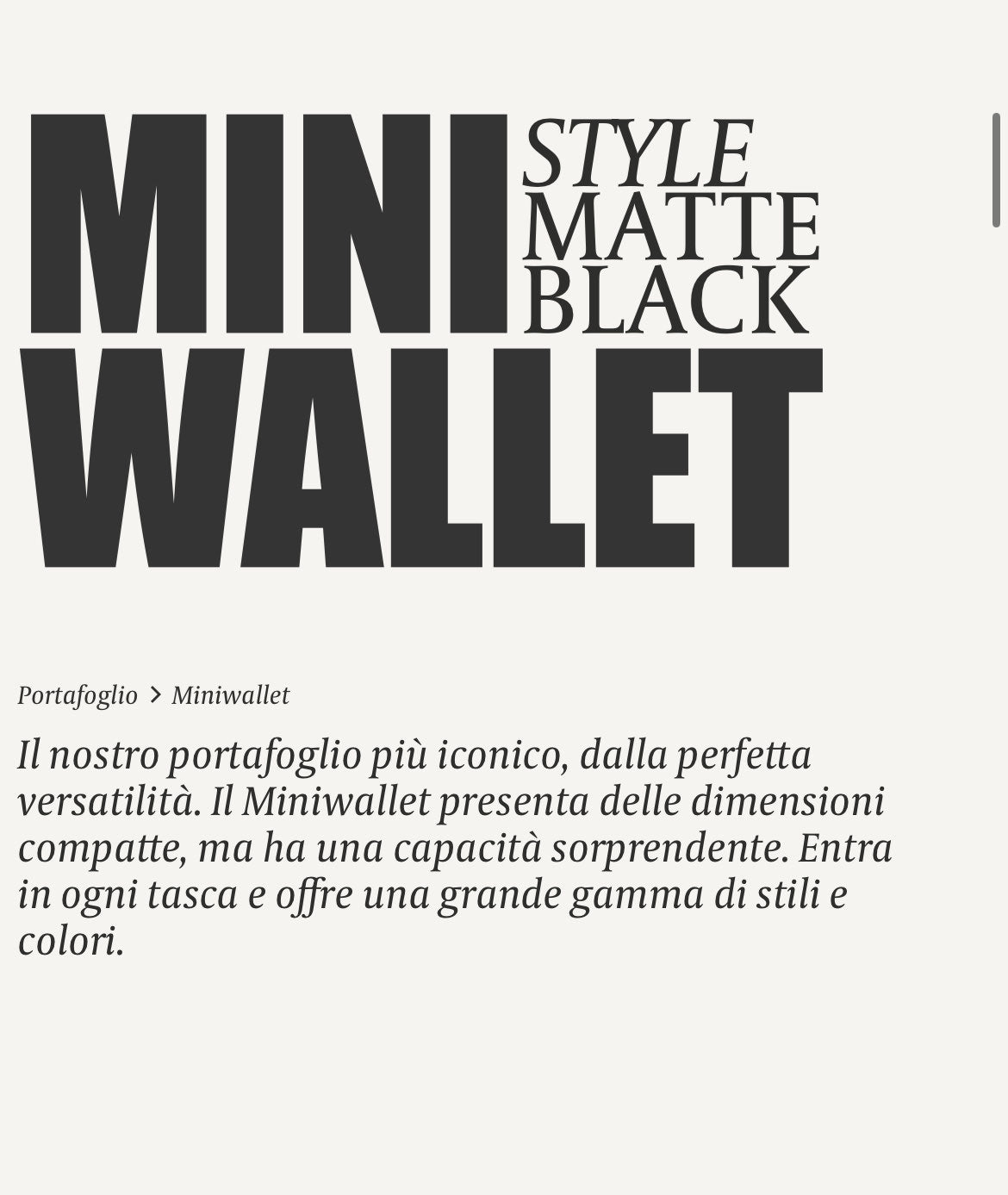 MINIWALLET PORTA CARTE E BANCONOTE IN MORBIDA PELLE OPACA MM-BLACK
