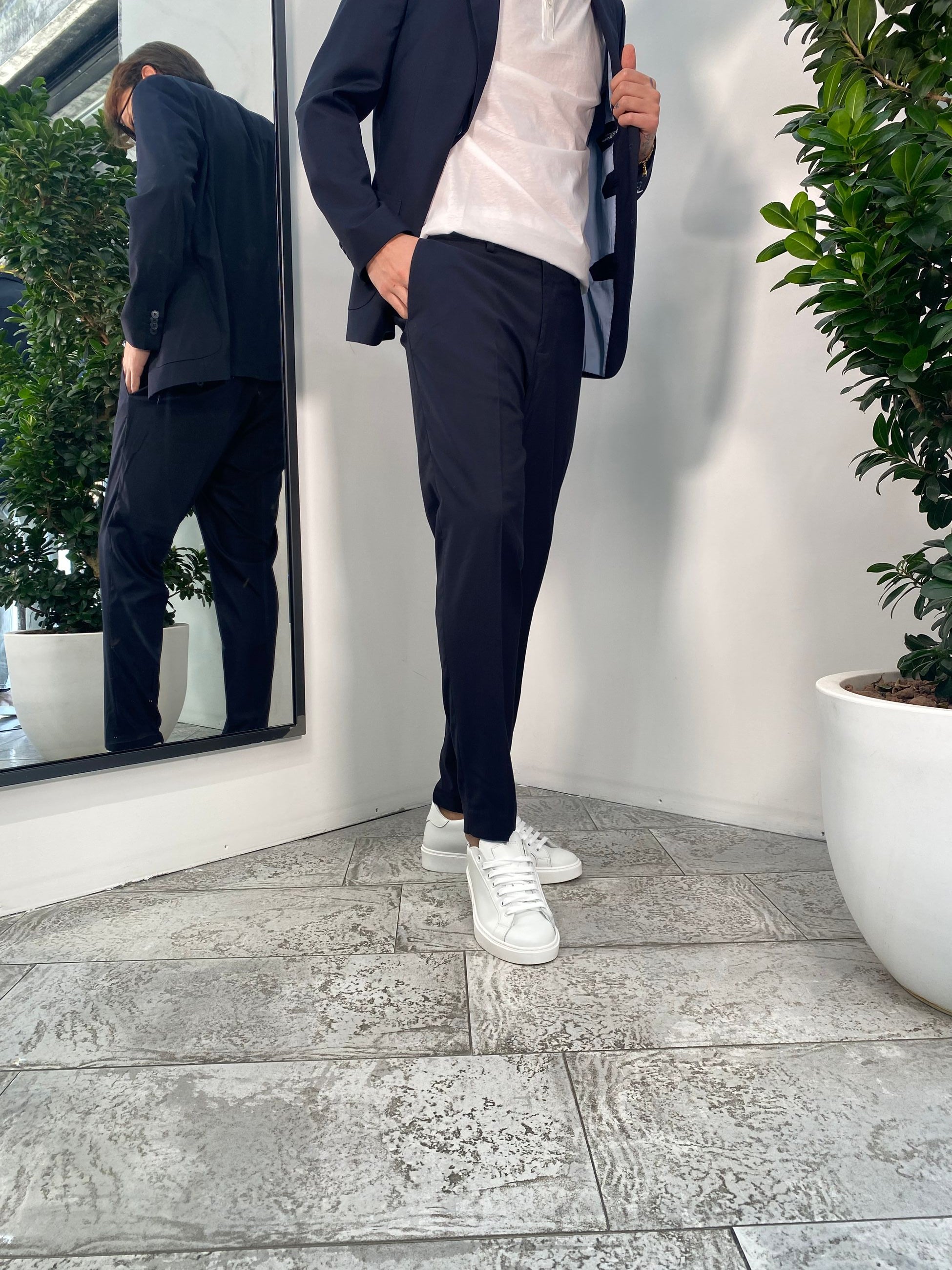 ABITO COMPLETO CON GIACCA MONOPETTO E PANTALONE REGULAR ABE44AA.BLU