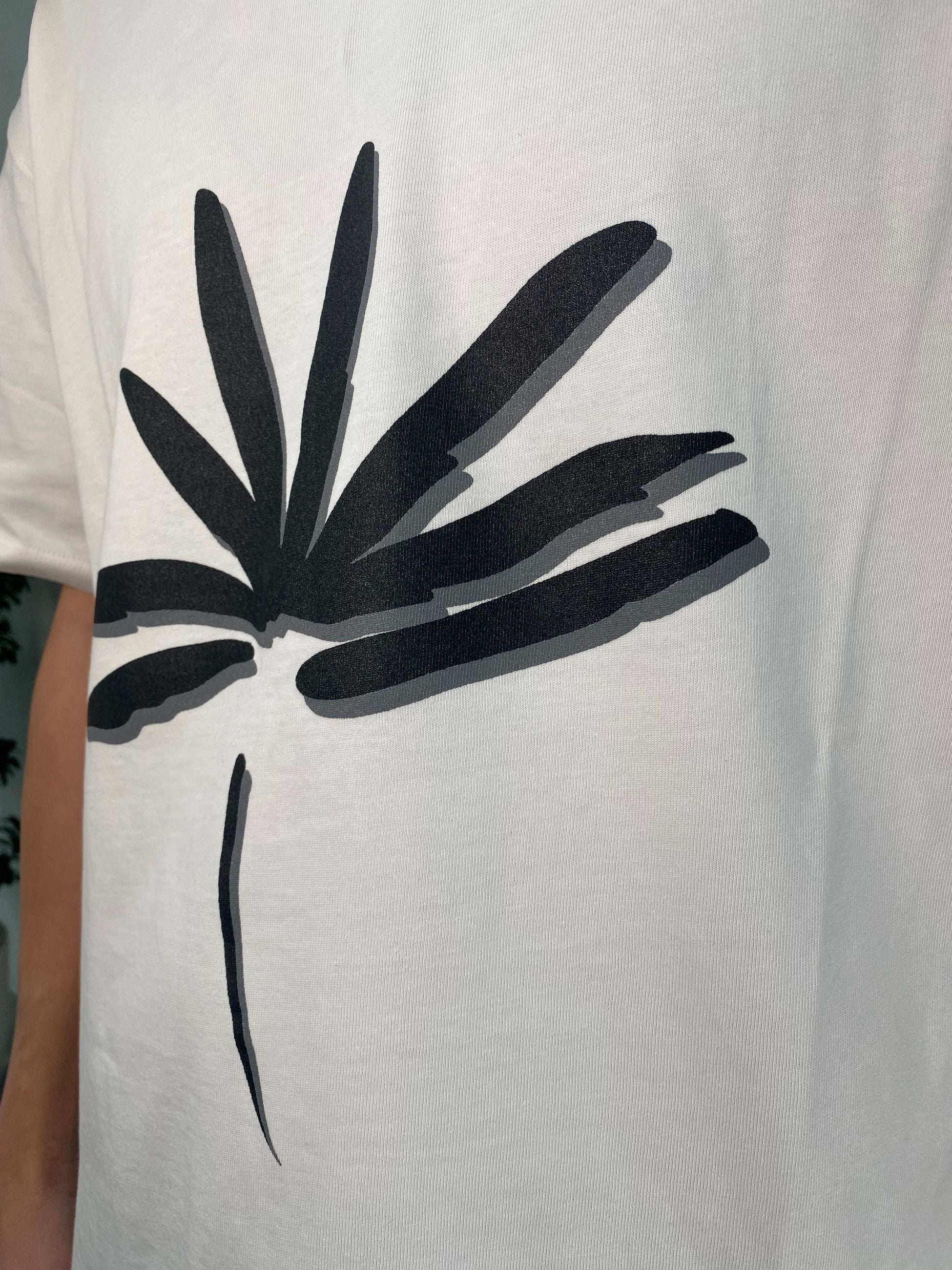 T-SHIRT OVERSIZE CON STAMPA IN 100% COTONE TS3325.BIA