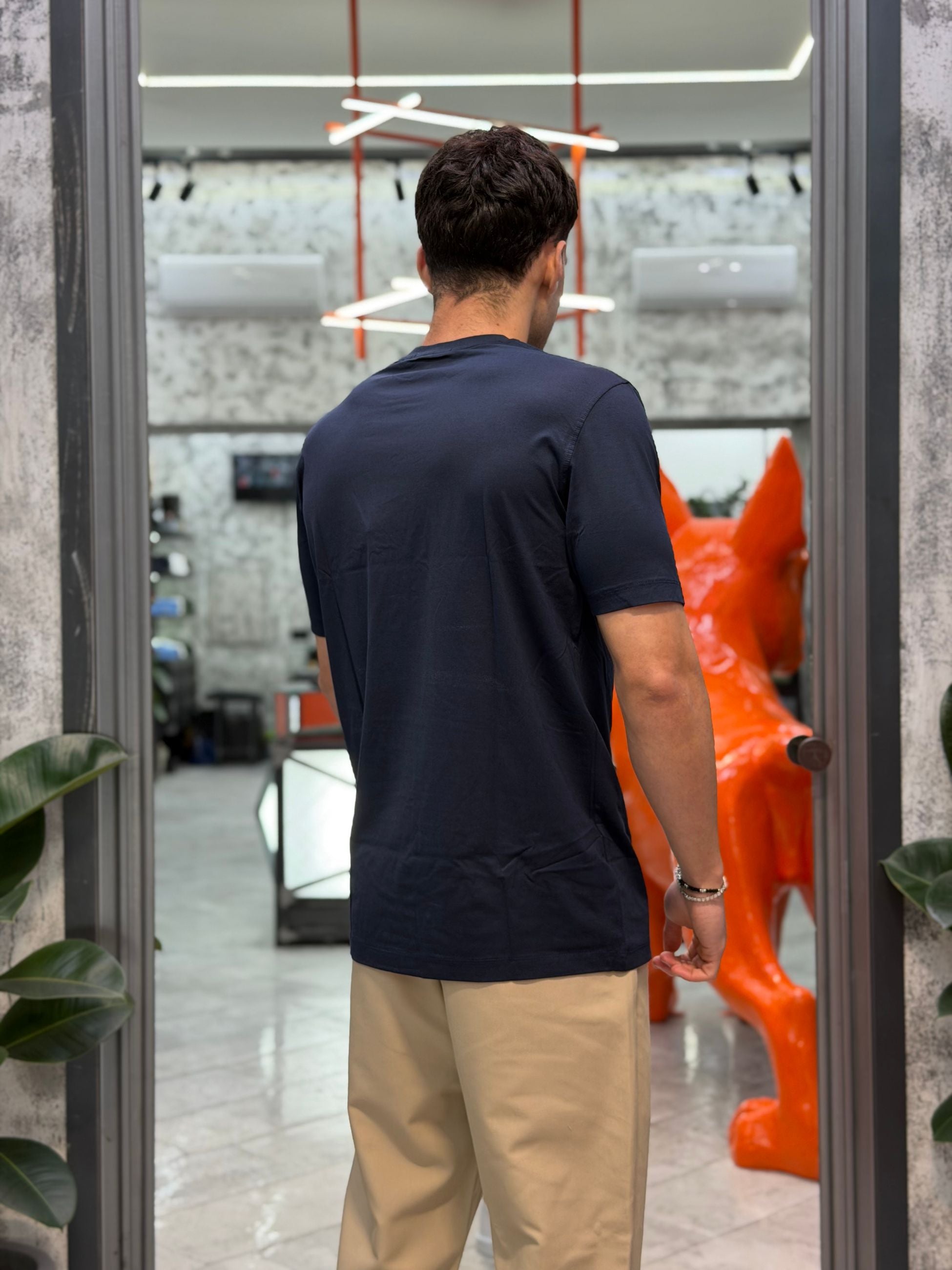 T-SHIRT BASIC IN MORBIDA VISCOSA - REGULAR FIT GL2268F-S26.BLU