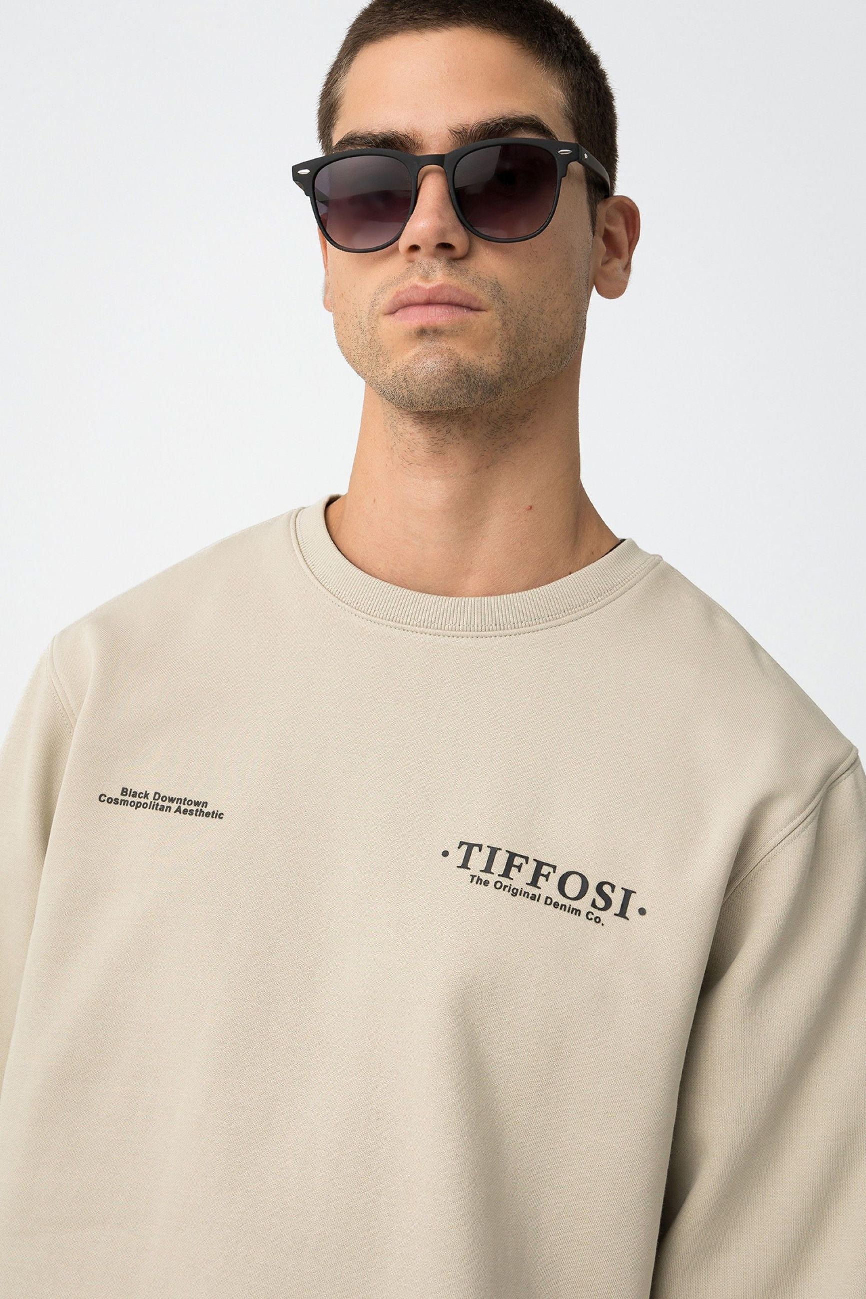 FELPA WELLS GIROCOLLO CON STAMPA BROOKLYN SUL RETRO - COMFORT FIT 10061516