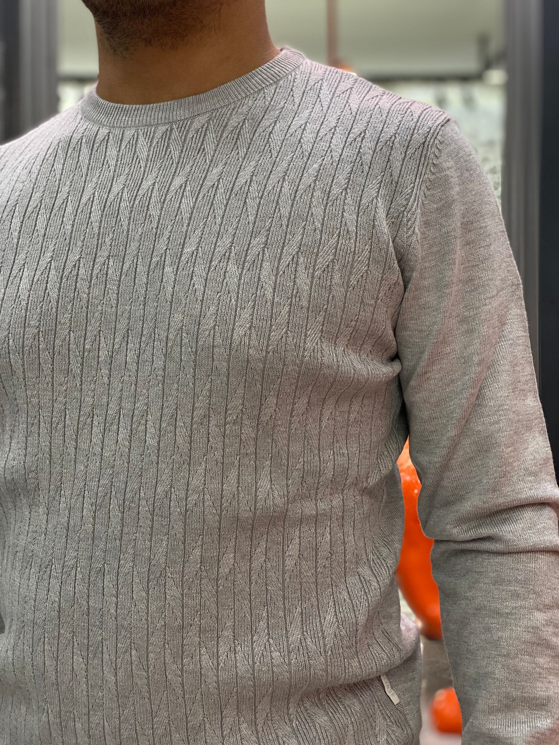 MAGLIA GIROCOLLO IN MORBIDA VISCOSA CON TRAMA ZIG ZAG - REGULAR FIT MI3086SS.PER