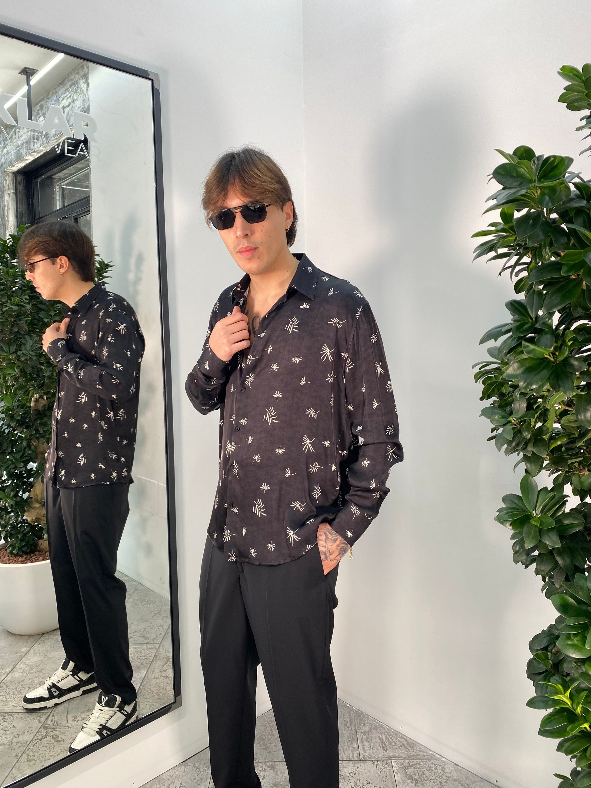 CAMICIA MANICA LUNGA FANTASIA RESORT IN MORBIDA E LEGGERA VISCOSA - RELAXED FIT CA3304
