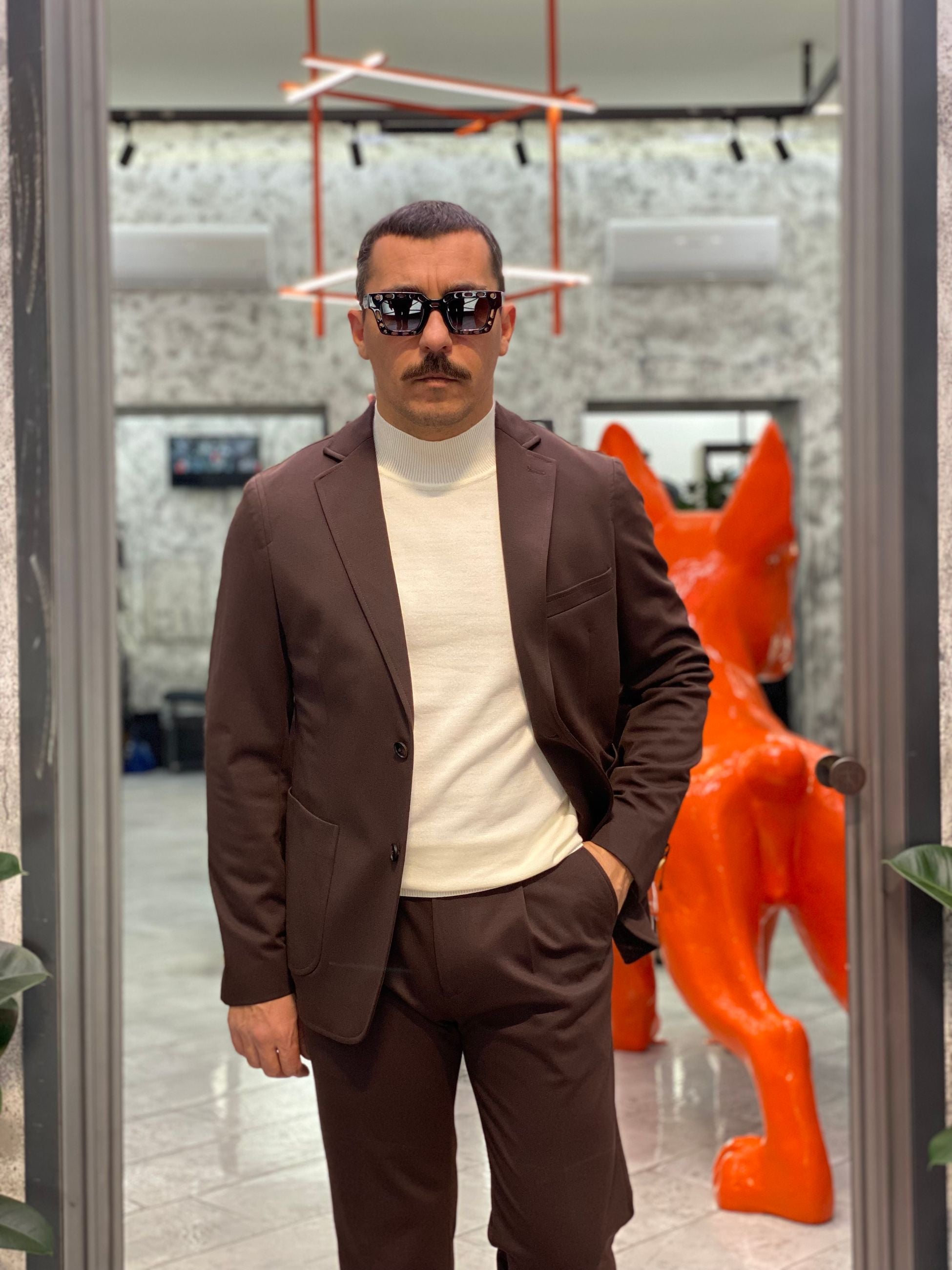 GIACCA MONOPETTO DA COMPLETO IN TESSUTO PUNTO MILANO ELASTICIZZATO SUPER COMFORT - REGULAR FIT GAI1056SS.MOR