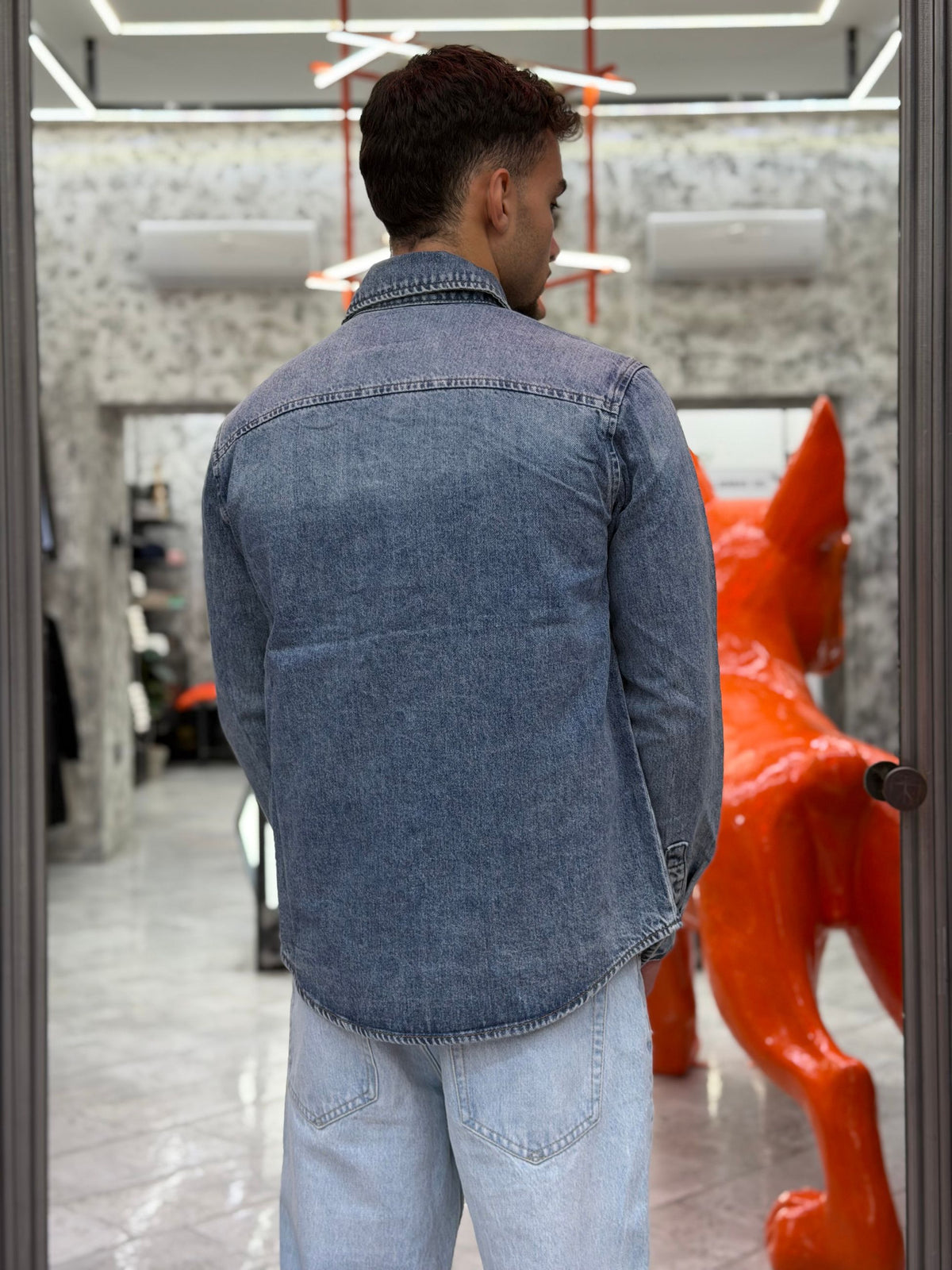 OVERSHIRT IN JEANS CON TASCHE A TOPPA E BOTTONI AUTOMATICI - REGULAR FIT GL6293Q-F26
