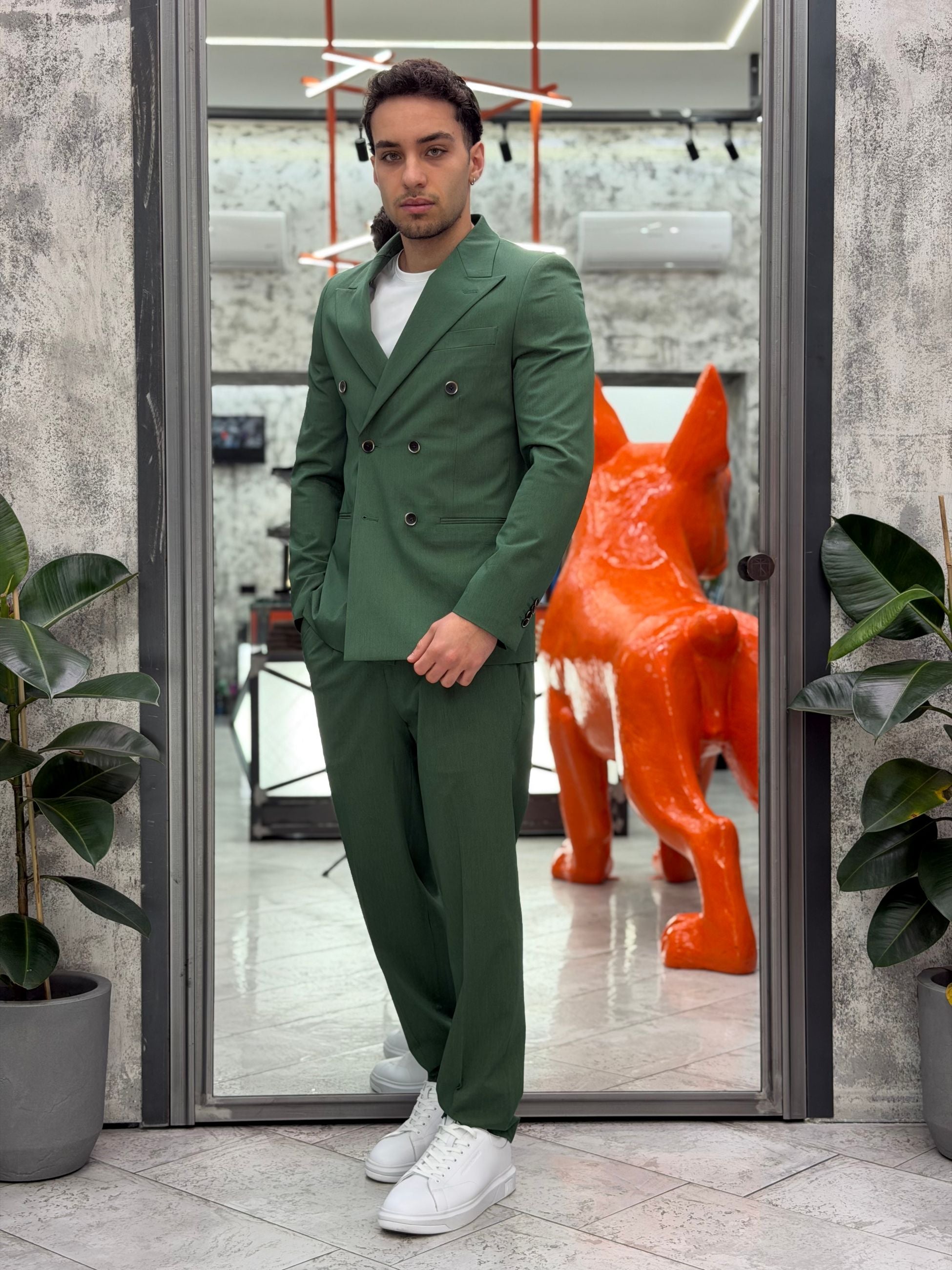 ABITO COMPLETO CON GIACCA DOPPIOPETTO E PANTALONE REGULAR ABE48SS.VER